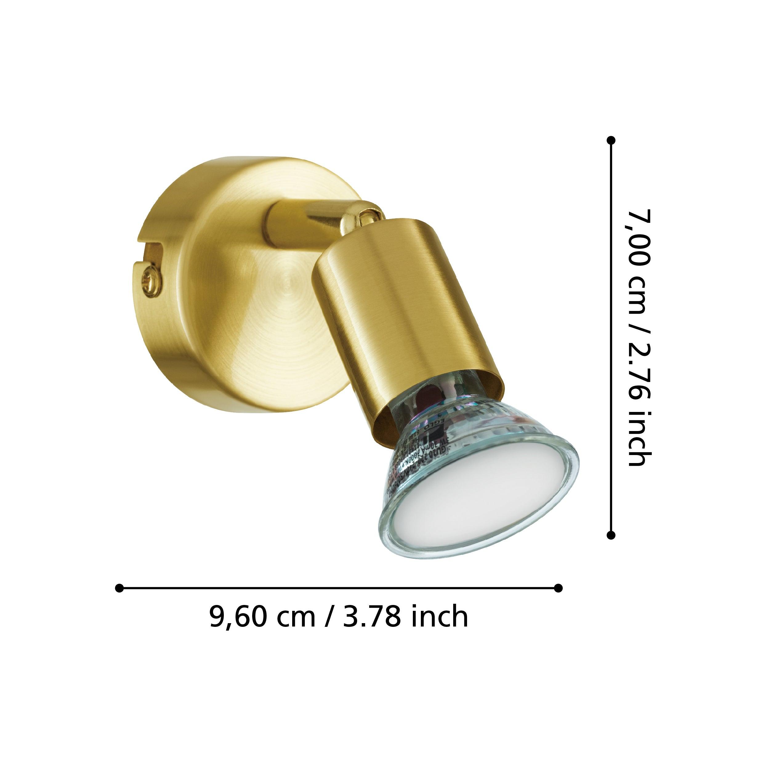 Eglo Buzz-LED Brass Wall Spotlight-clearance