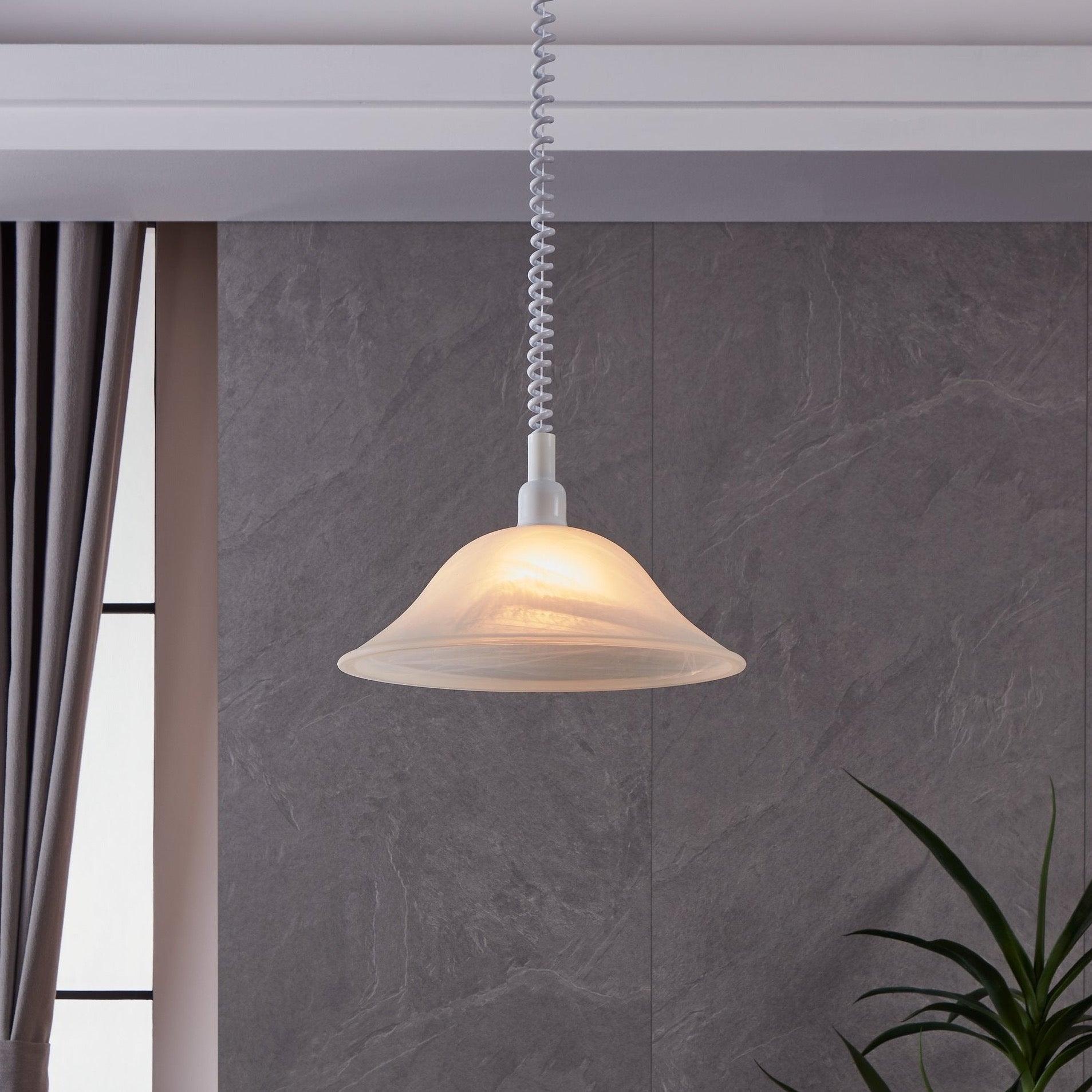 eglo alessandra white alabaster glass round ceiling pendant