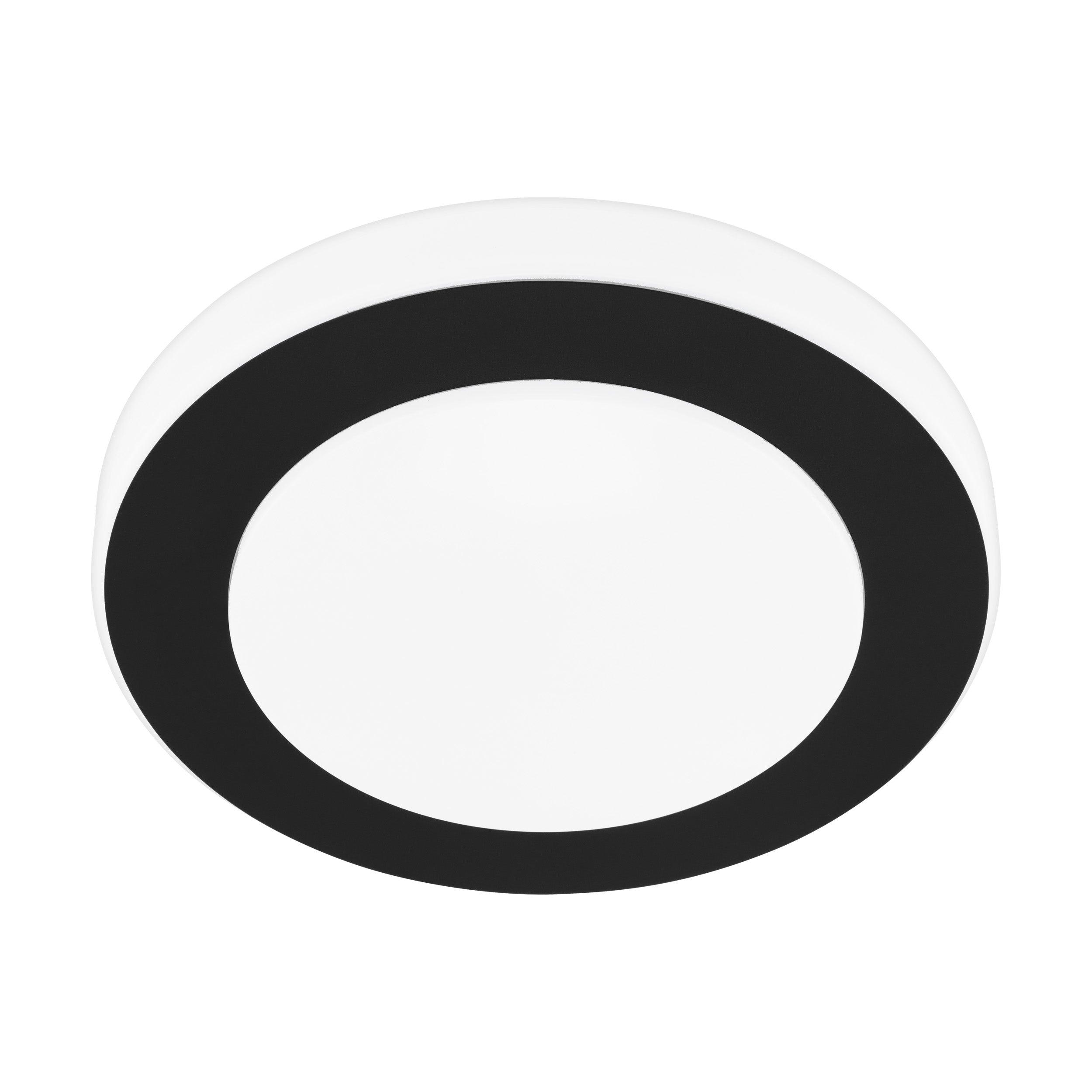 eglo led carpi ip44 black white bathroom flush living room image