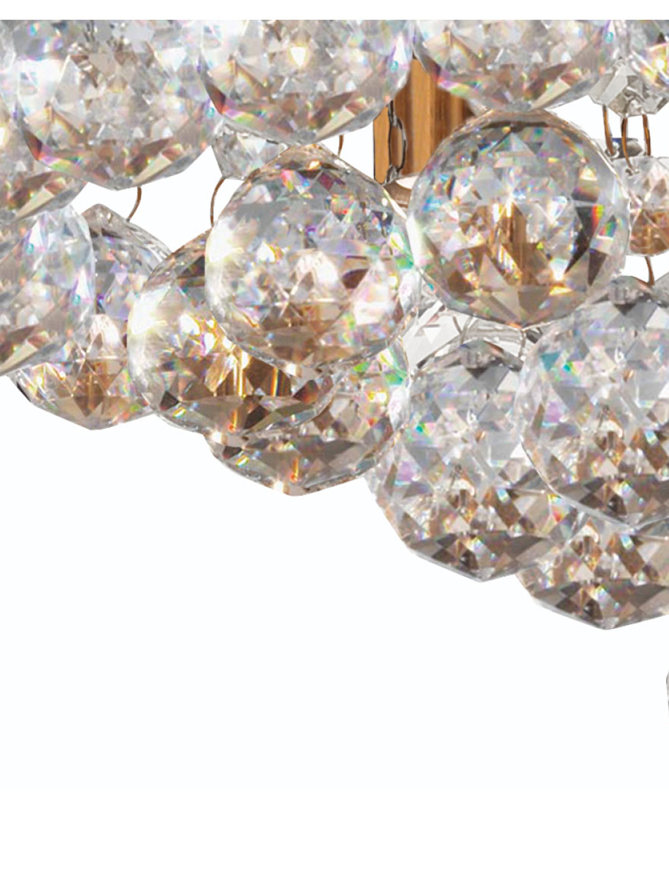 Searchlight Hanna 4 Light Flush Gold & Clear Crystal Flush