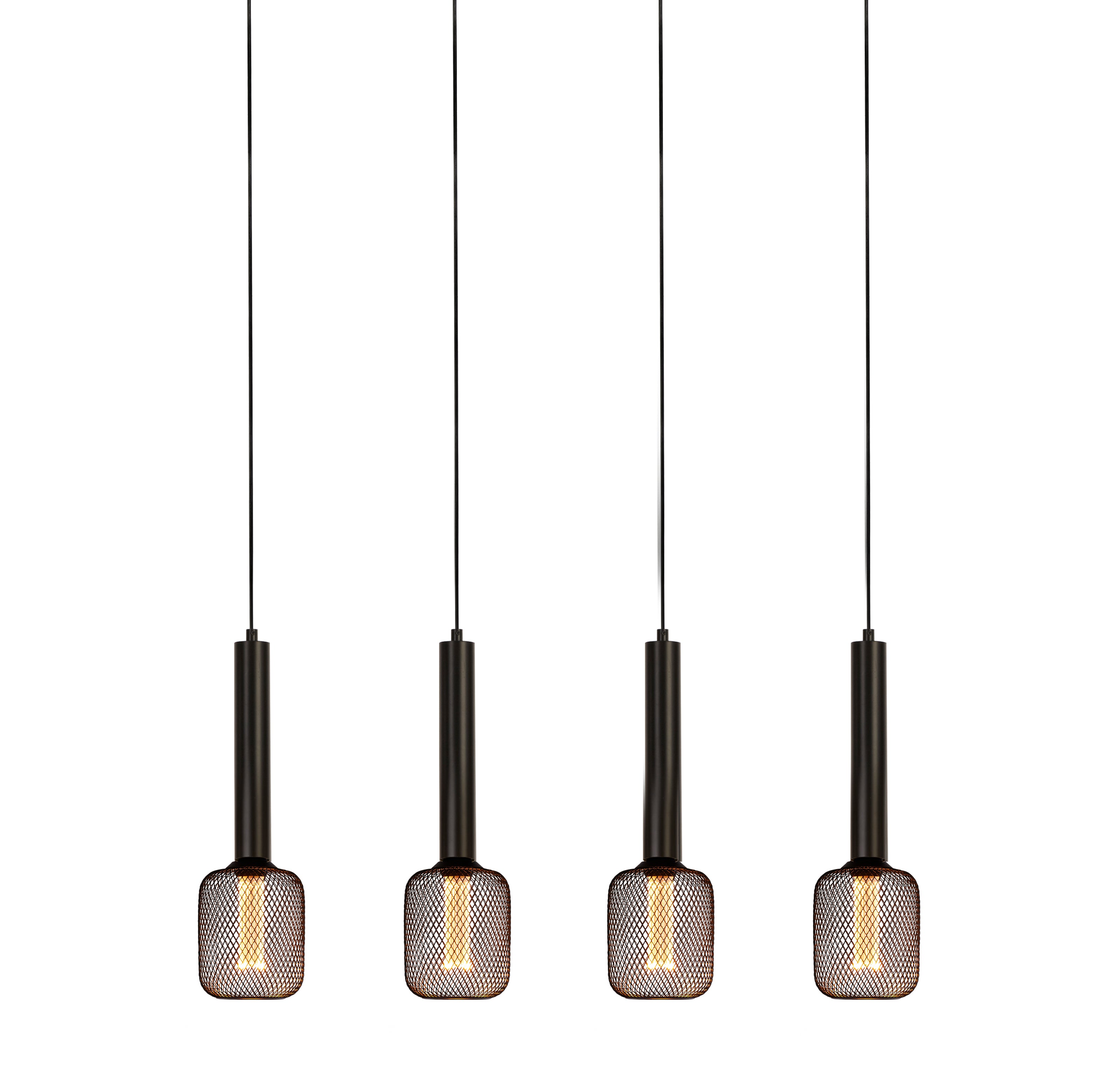 Searchlight Dulwich 4 Light Black Bar Pendant
