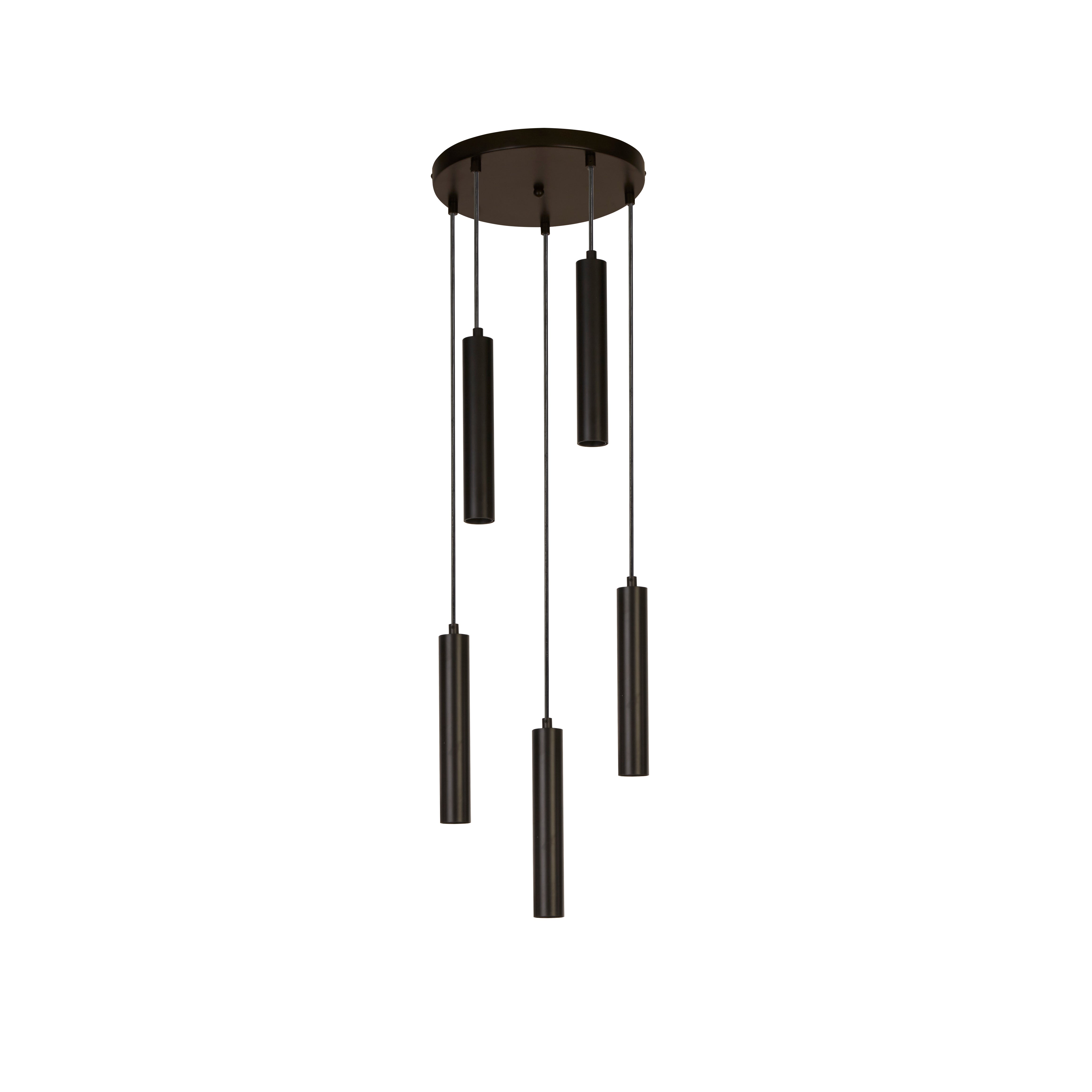 Searchlight Dulwich 5 Light Multi Drop Black Pendant