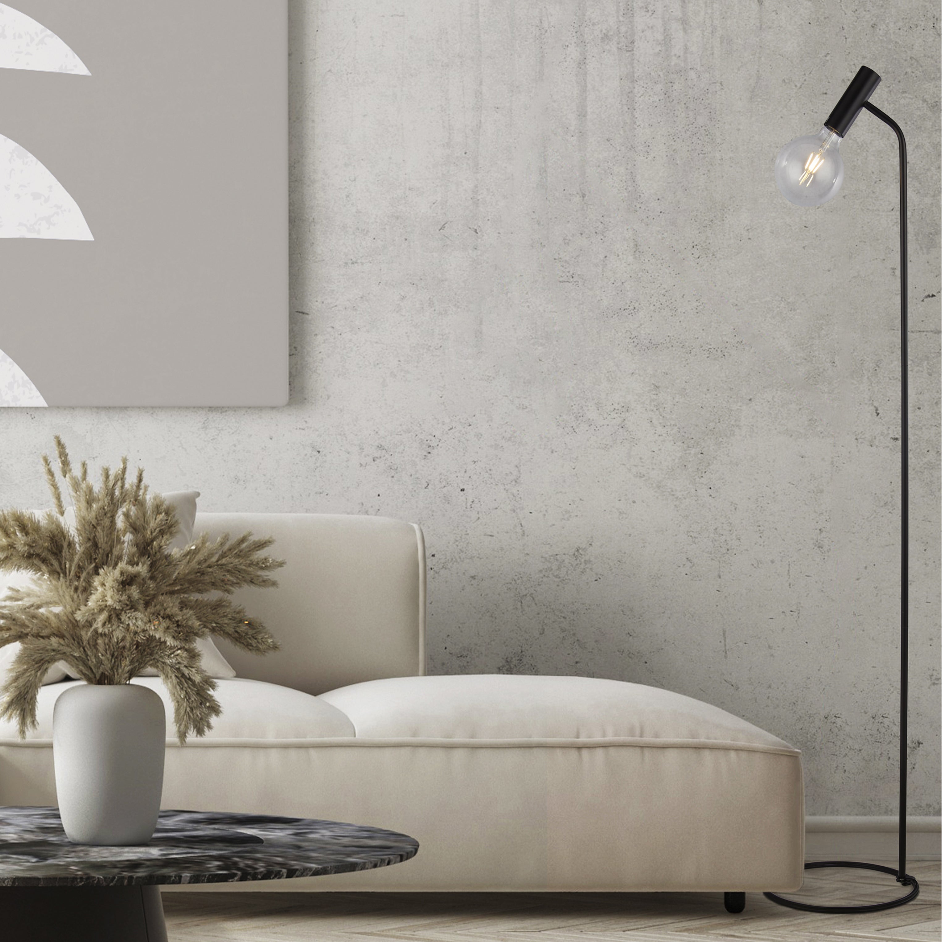 Searchlight Dulwich Black Floor Lamp-WAREHOUSE-40-250626