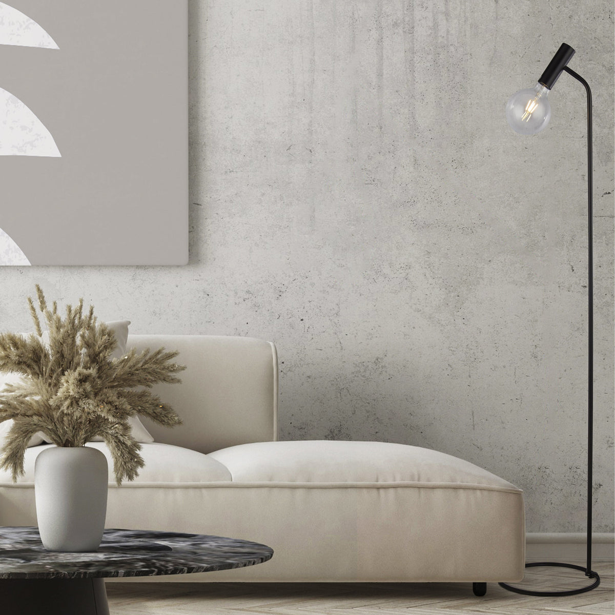 Searchlight Dulwich Black Floor Lamp-warehouse-180926