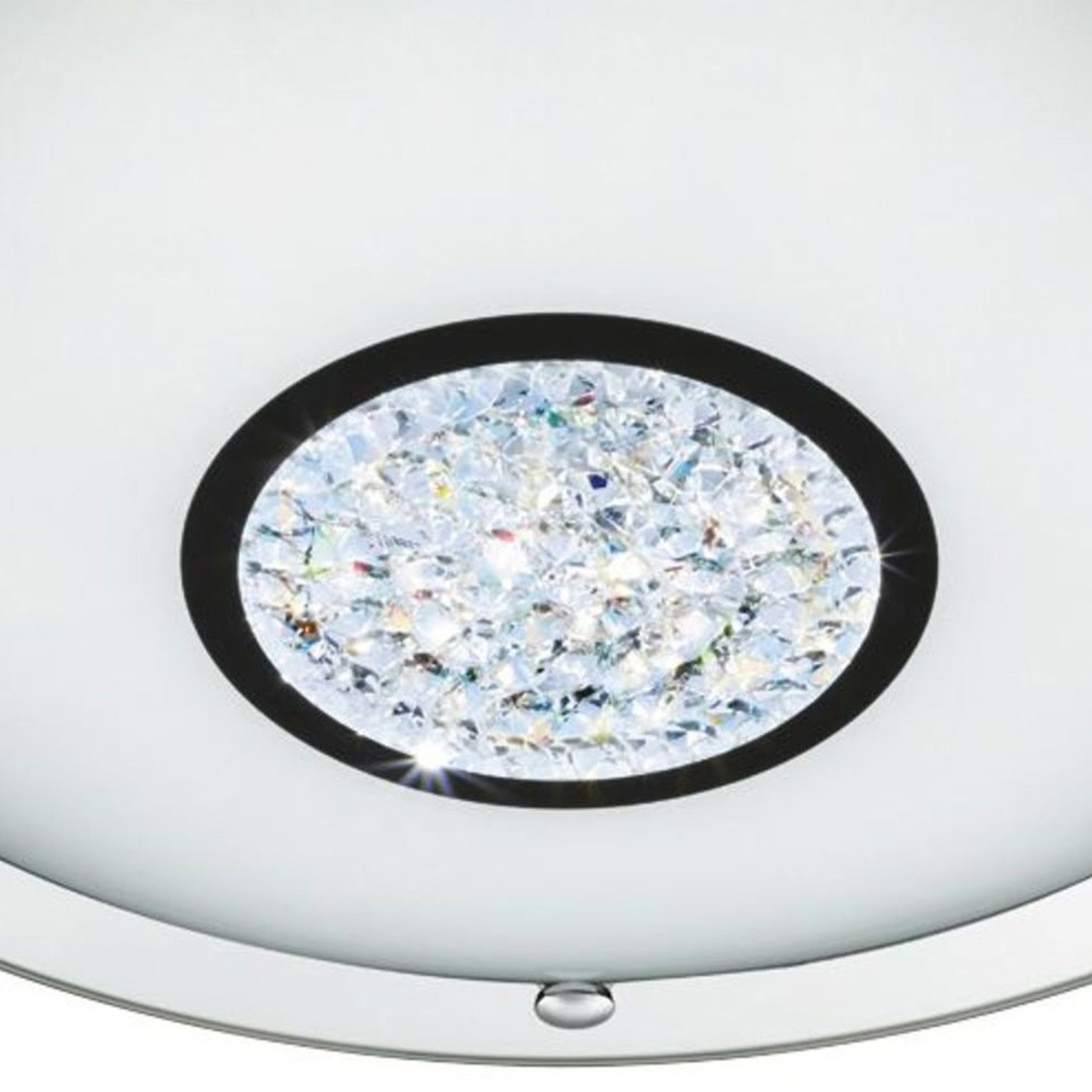 Searchlight Portland Round LED Chrome Bathroom Flush - IP44