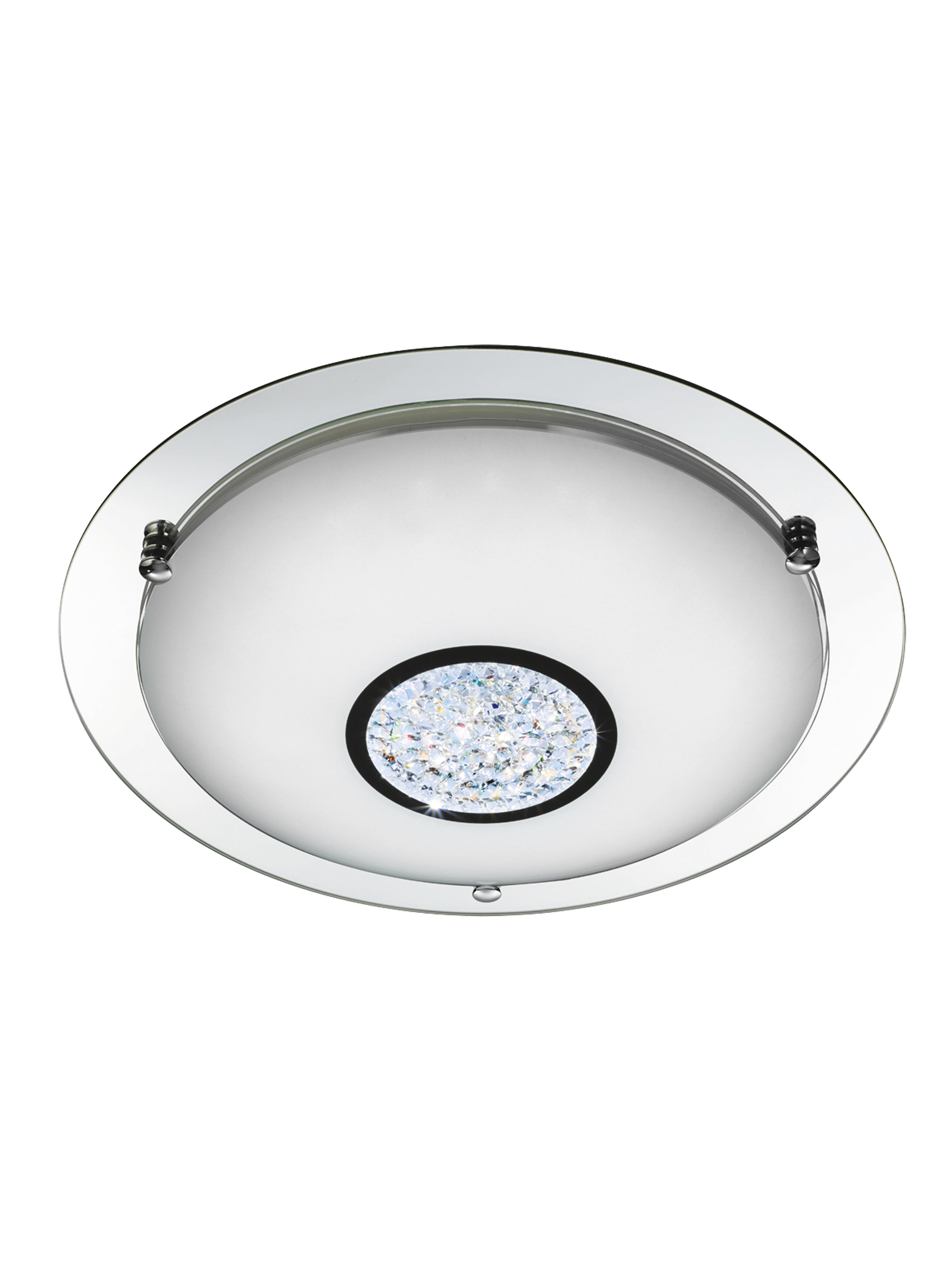 Searchlight Portland IP44 LED Flush - Chrome & Mirror