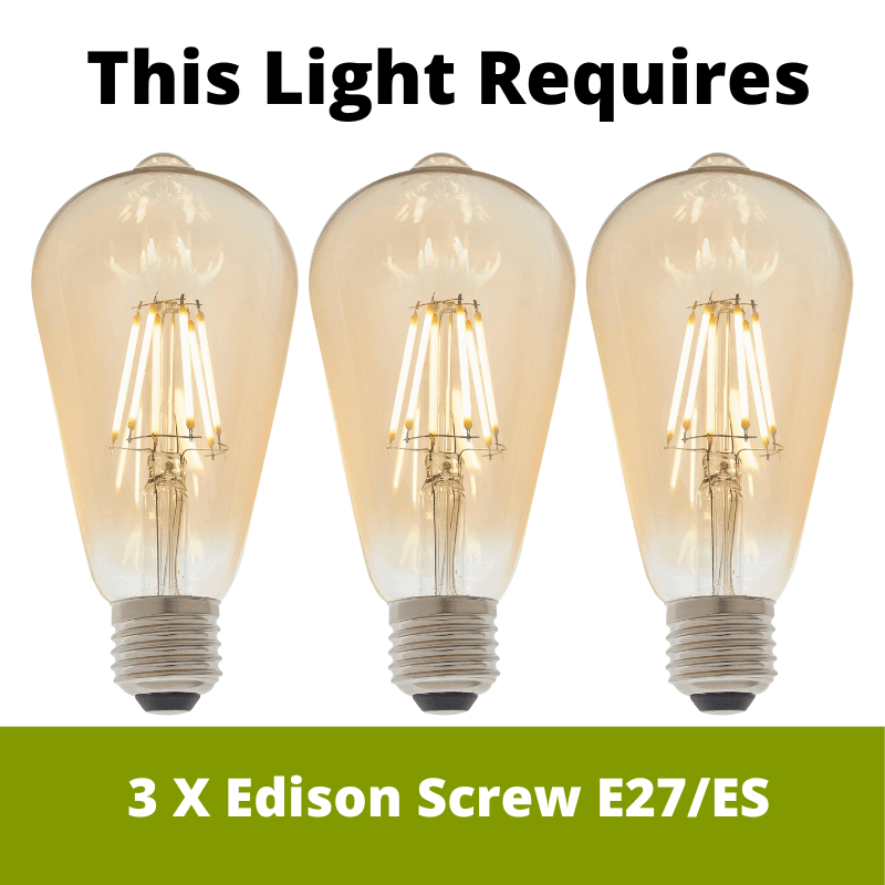 hal 3 light brass finish semi flush ceiling light by Endon Lighting LED Lamp Bulb Guide