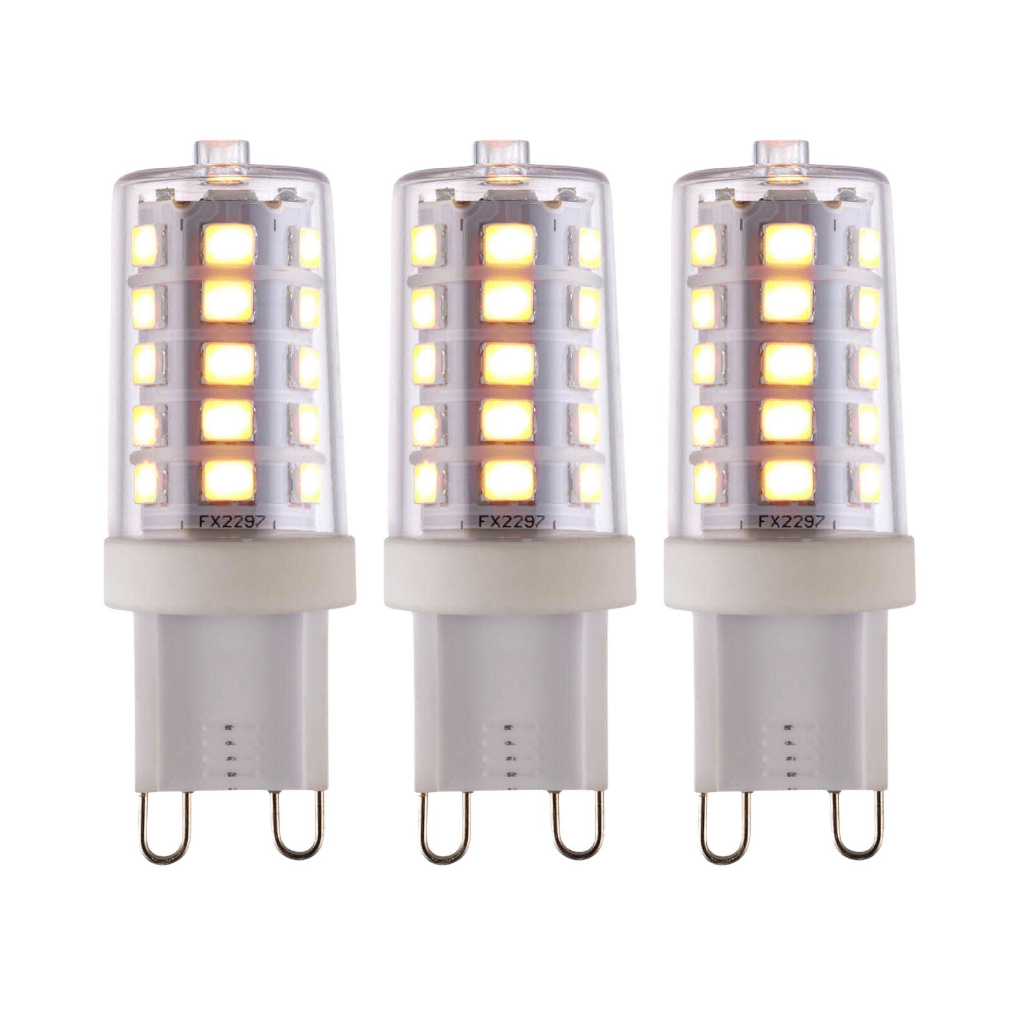 3 X G9 LED SMD Dimmable Light Bulb 3.7W Warm White