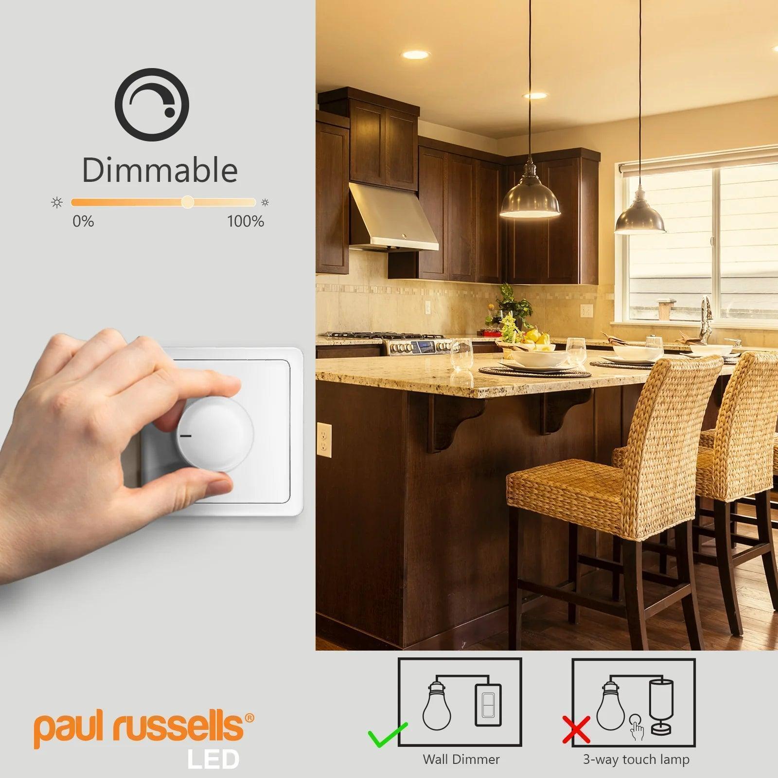 LED Dimmable Golf B22 5.5W (40W) Warm White Bayonet Cap Light Bulb