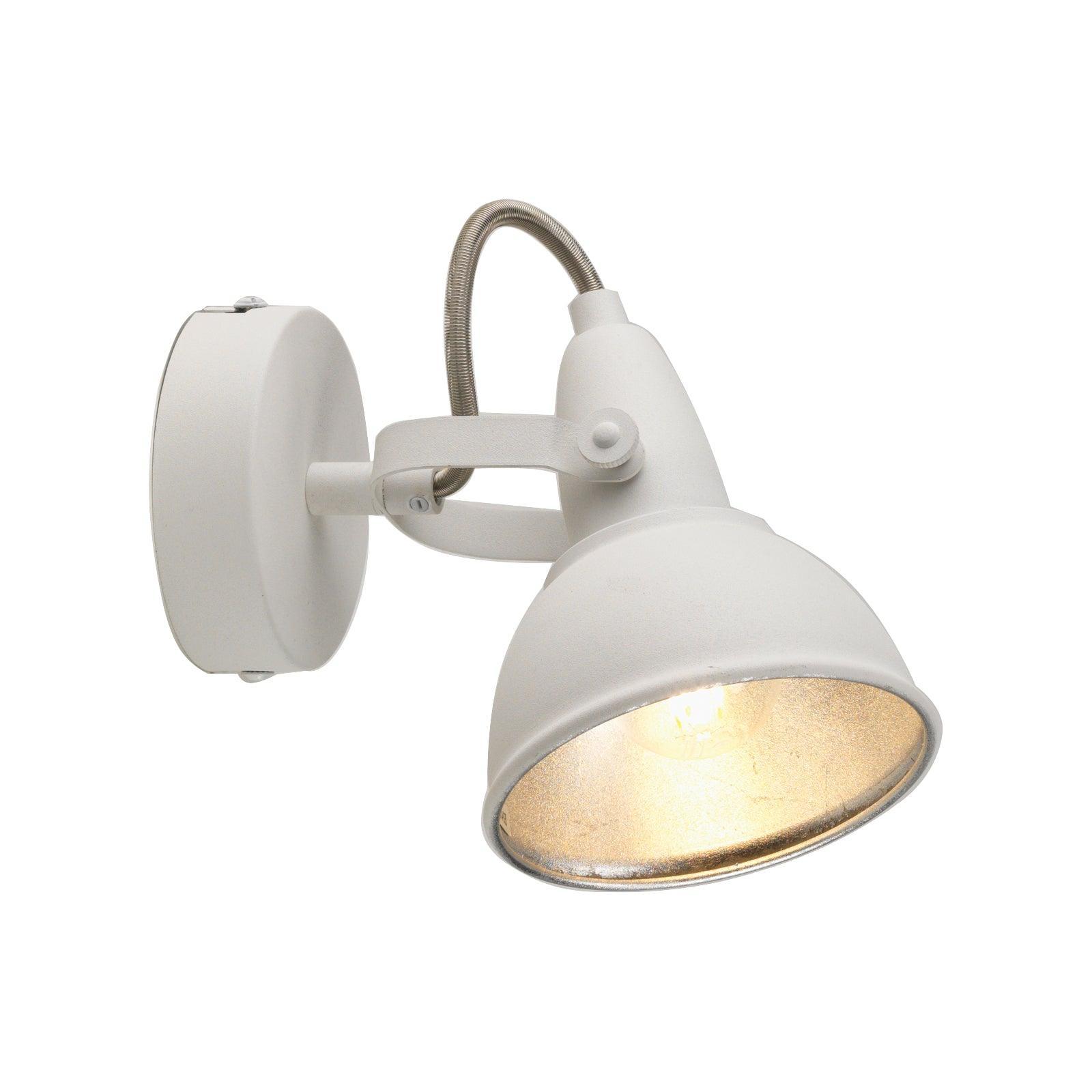 Jurva Urban White With Gold Inner Single Spot Light - Adjustable Head-warehouse-clearance-020426