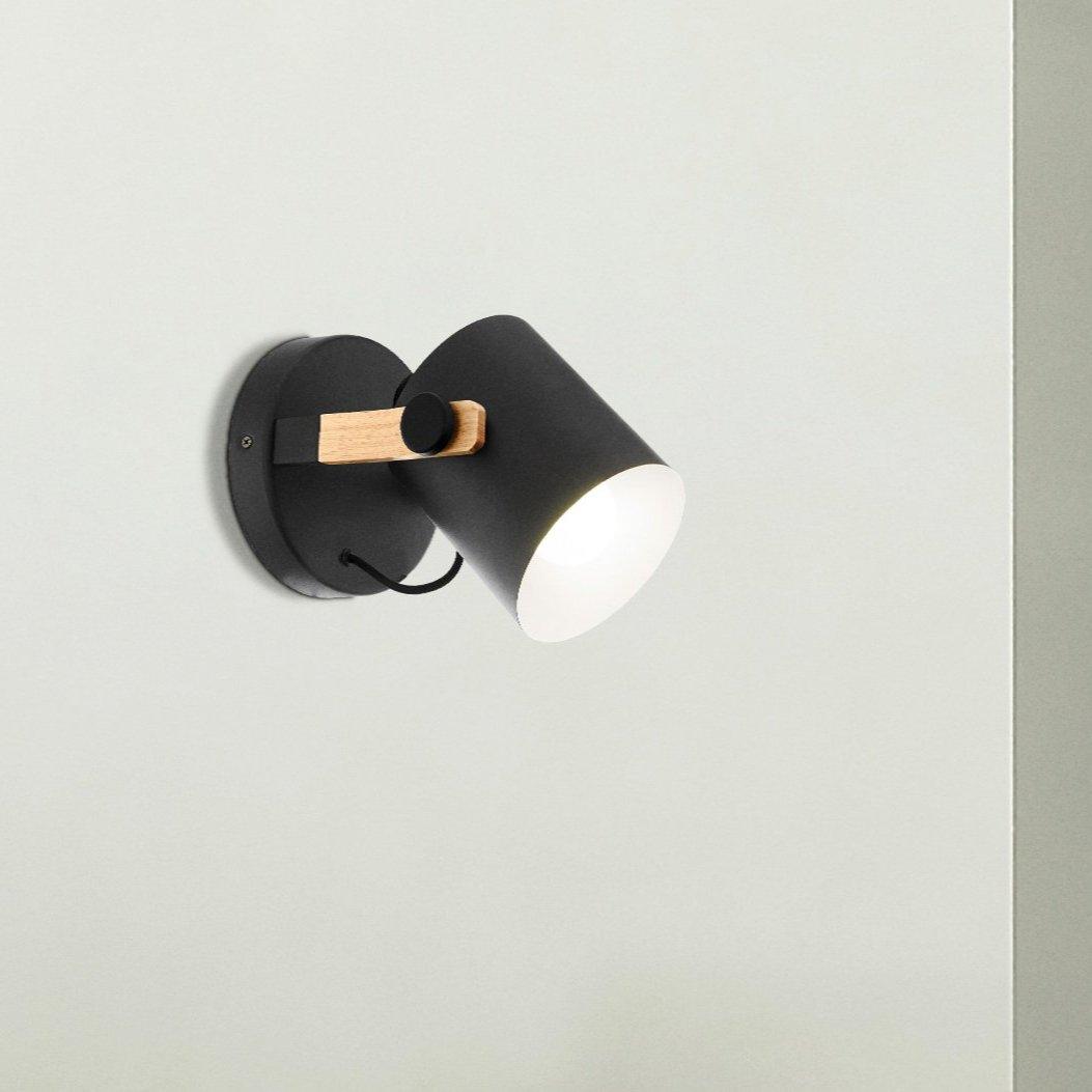 eglo hornwood black pivoting wall light living room image