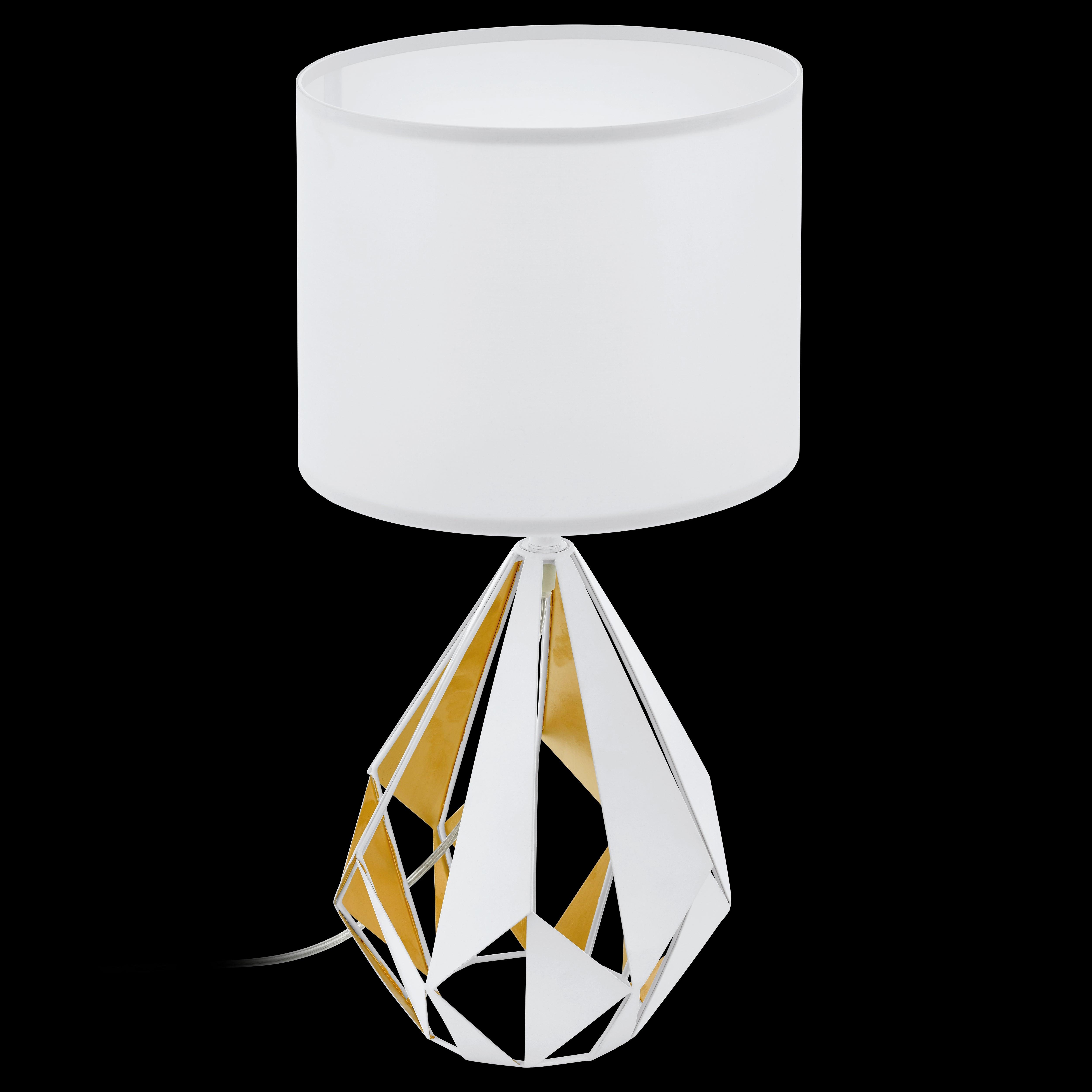 eglo carlton 5 white gold table lamp living room image