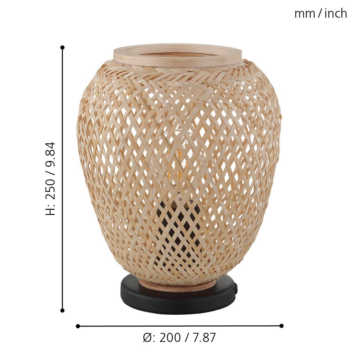 eglo dembleby wicker table lamp kitchen lighting