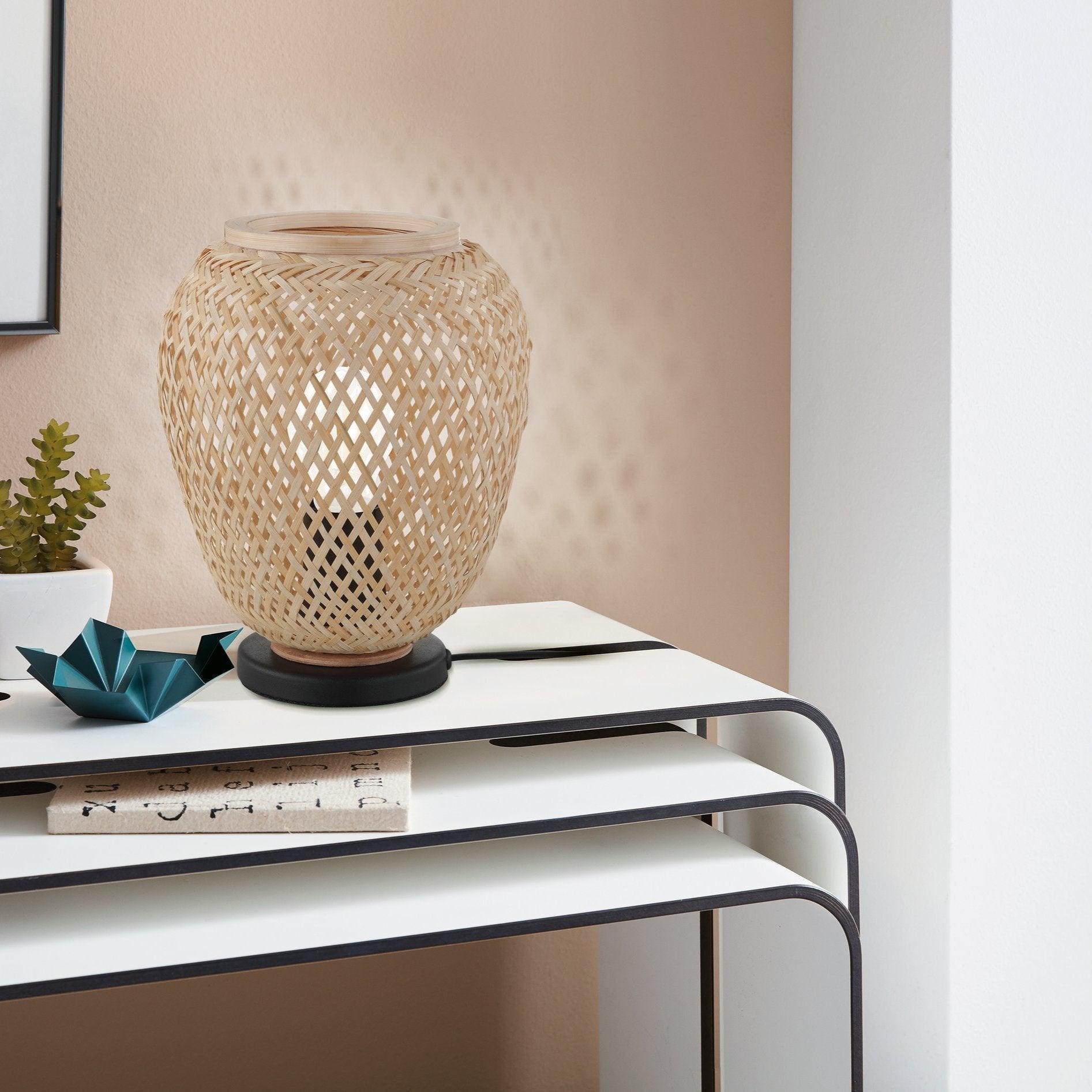 eglo dembleby wicker table lamp