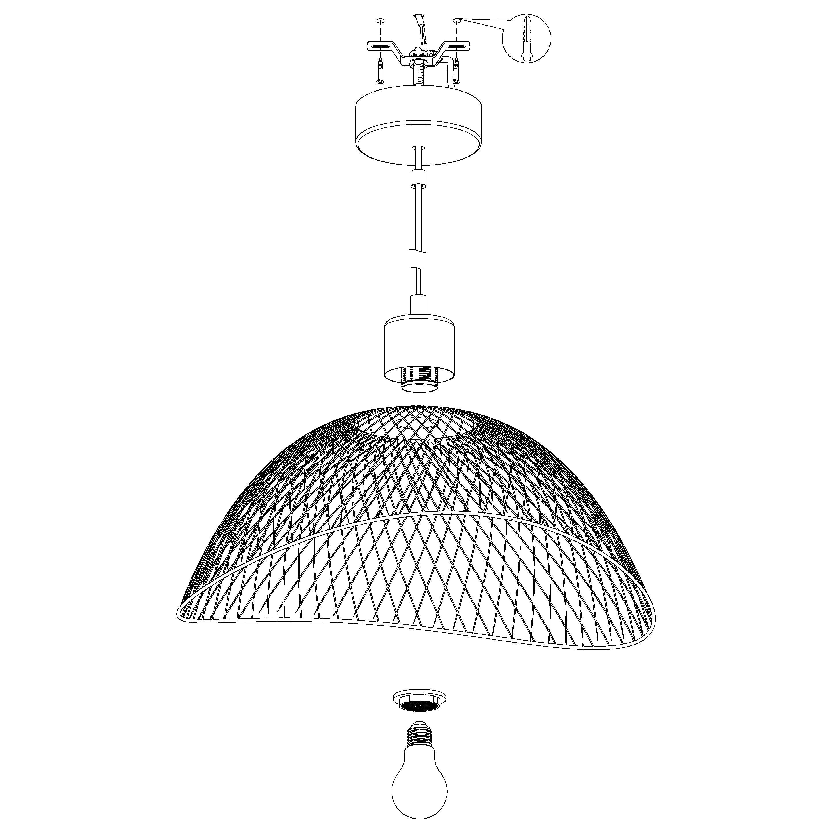 eglo pompeya black metal mesh ceiling pendant kitchen lighting