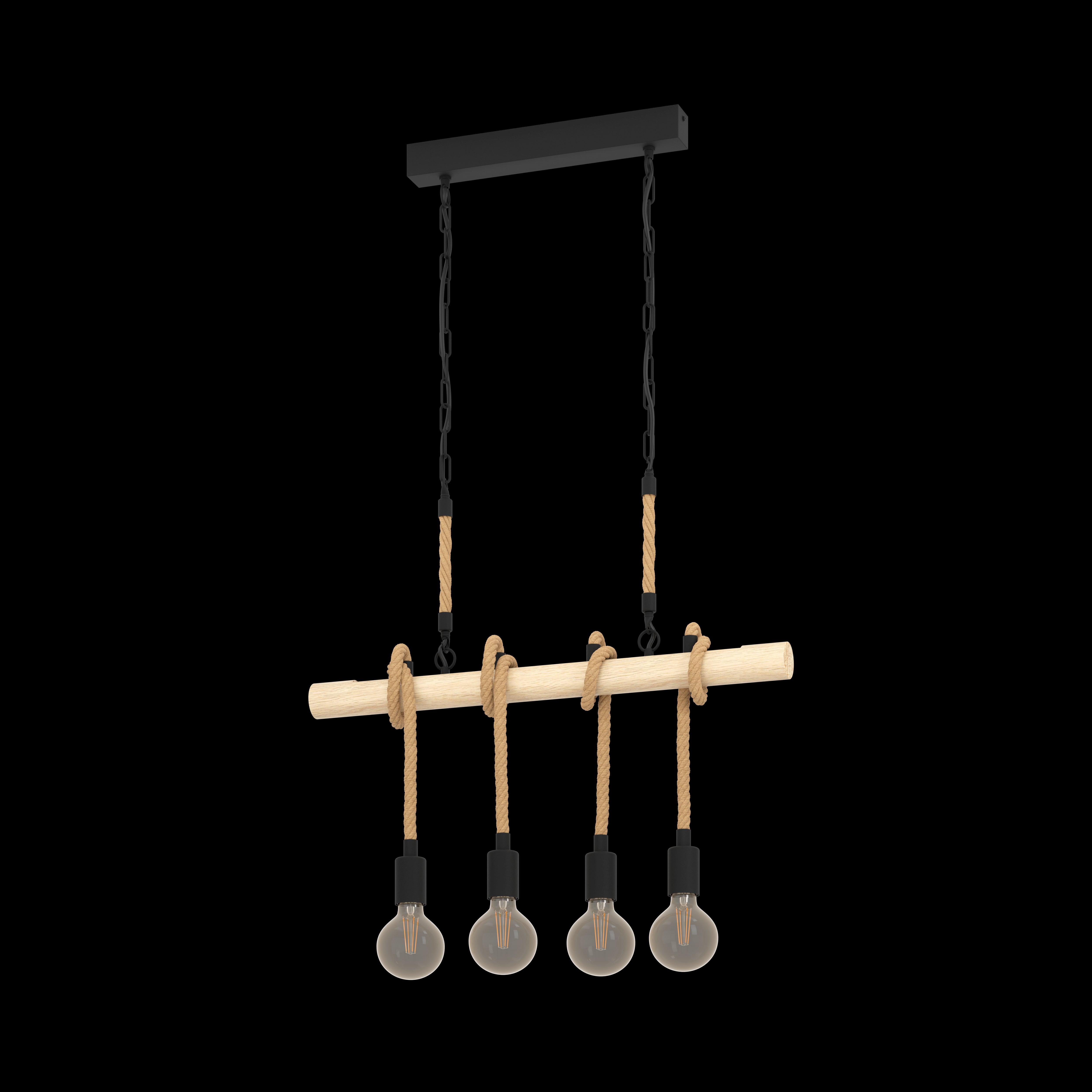 eglo youngstown 4 light rope ceiling pendant
