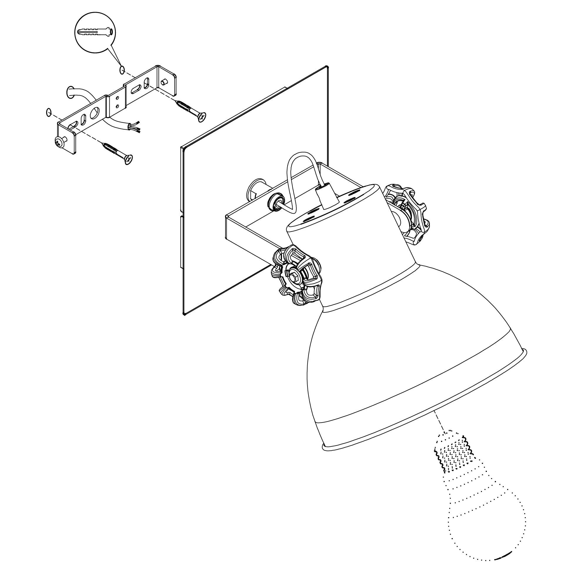 eglo barnstaple 1 black wall spotlight kitchen lighting