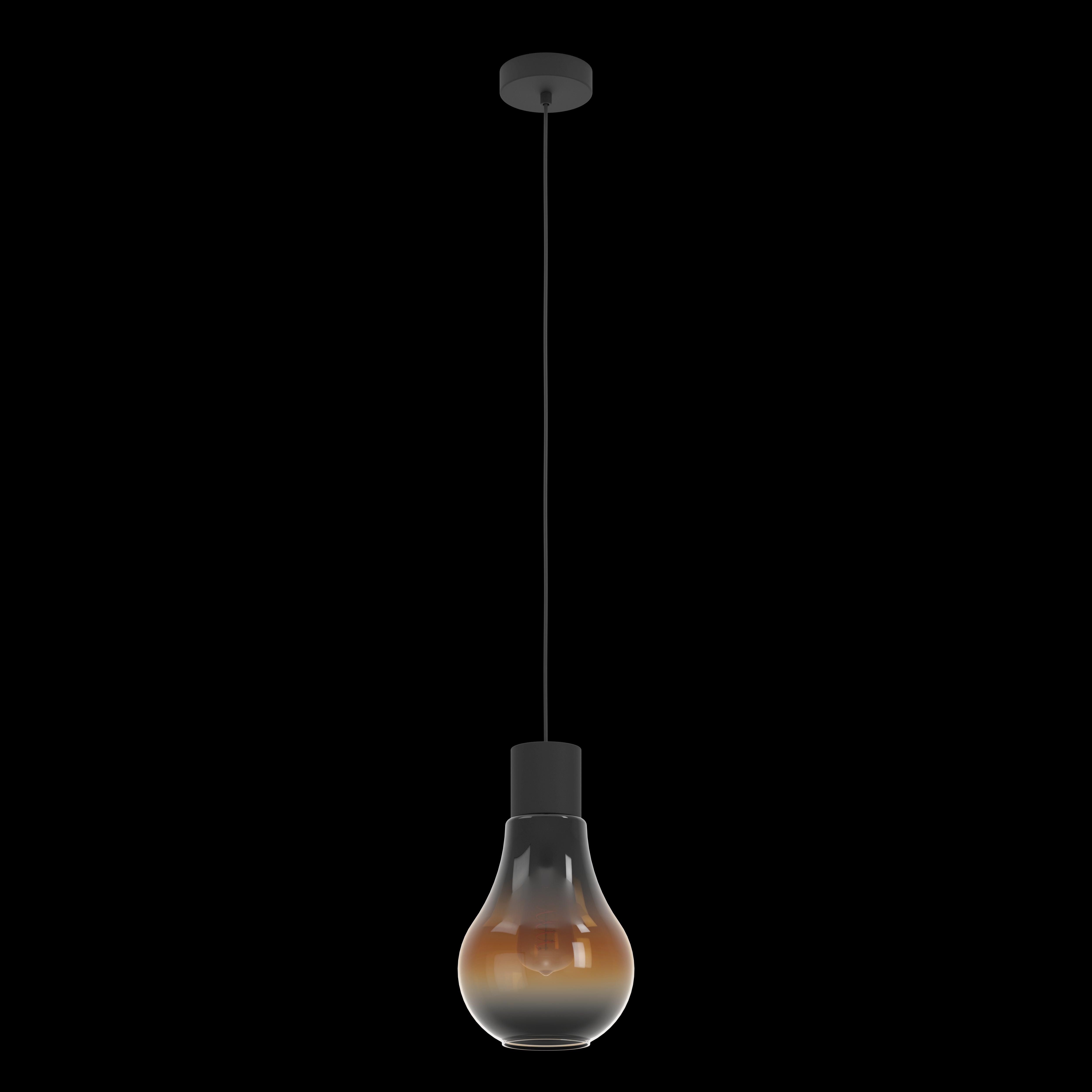 eglo chasely black brown ombre glass ceiling pendant light Kitchen Lighting Close Up