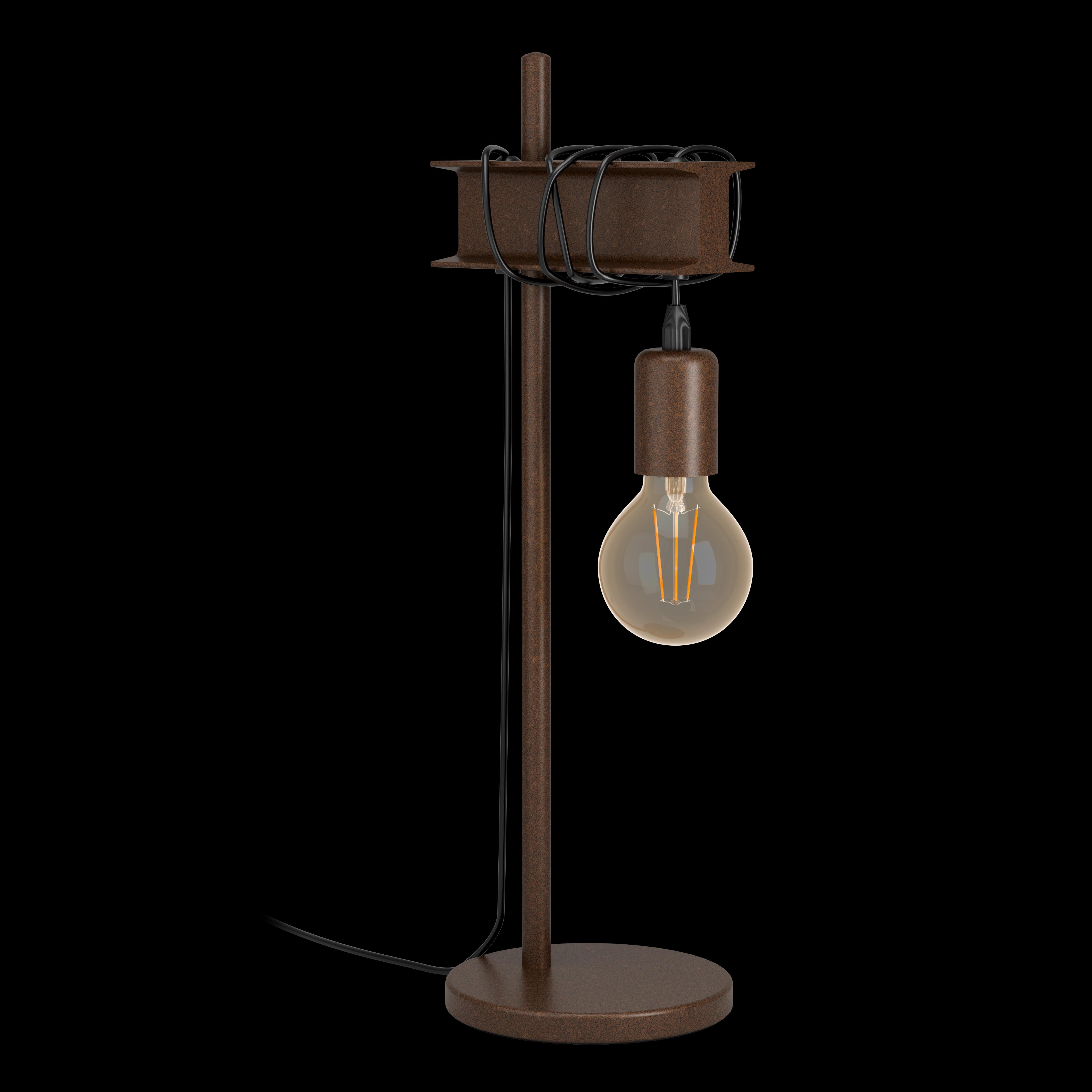 eglo townshend 4 brown metal table lamp living room image
