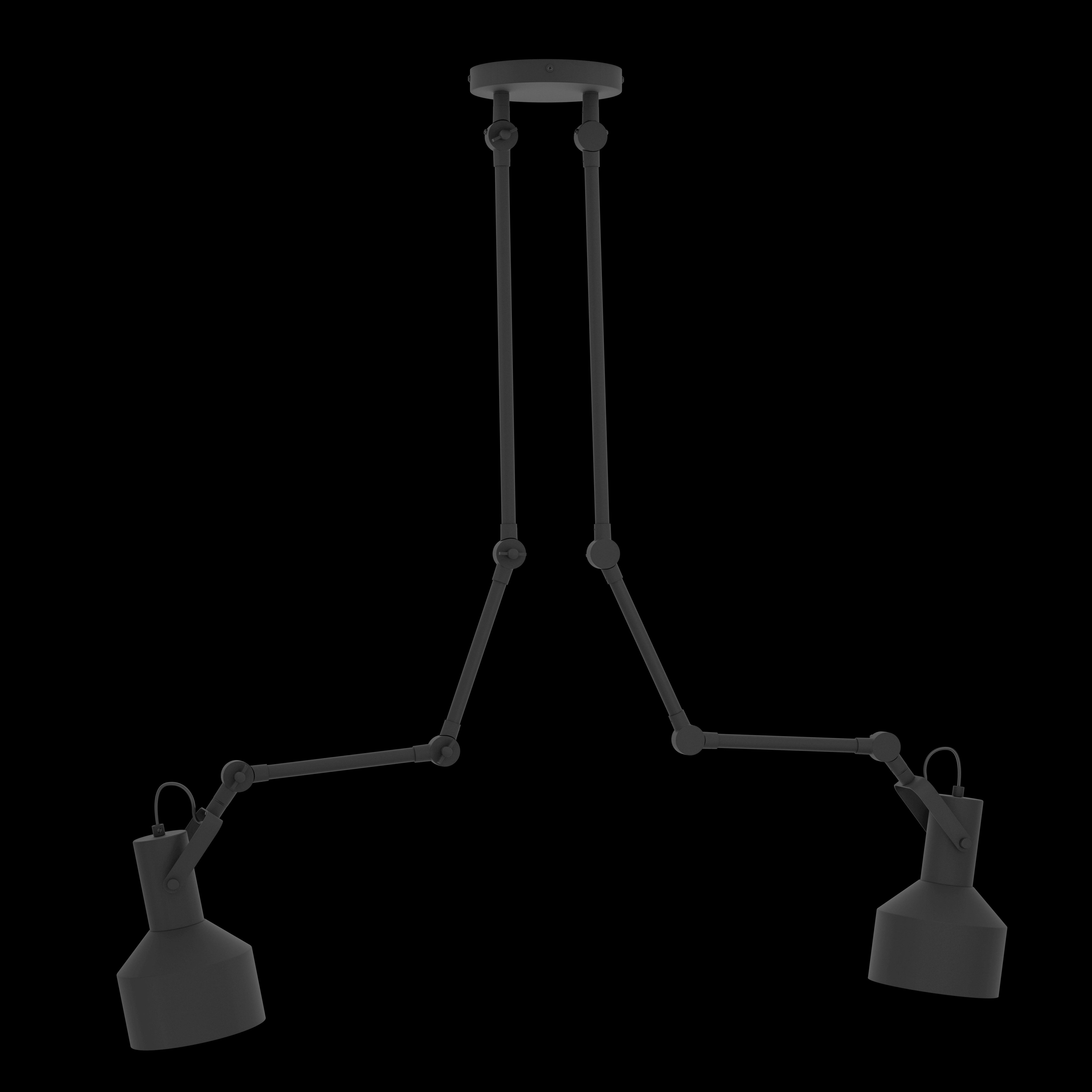 eglo takeley adjustable 2 light black metal spotlight living room image