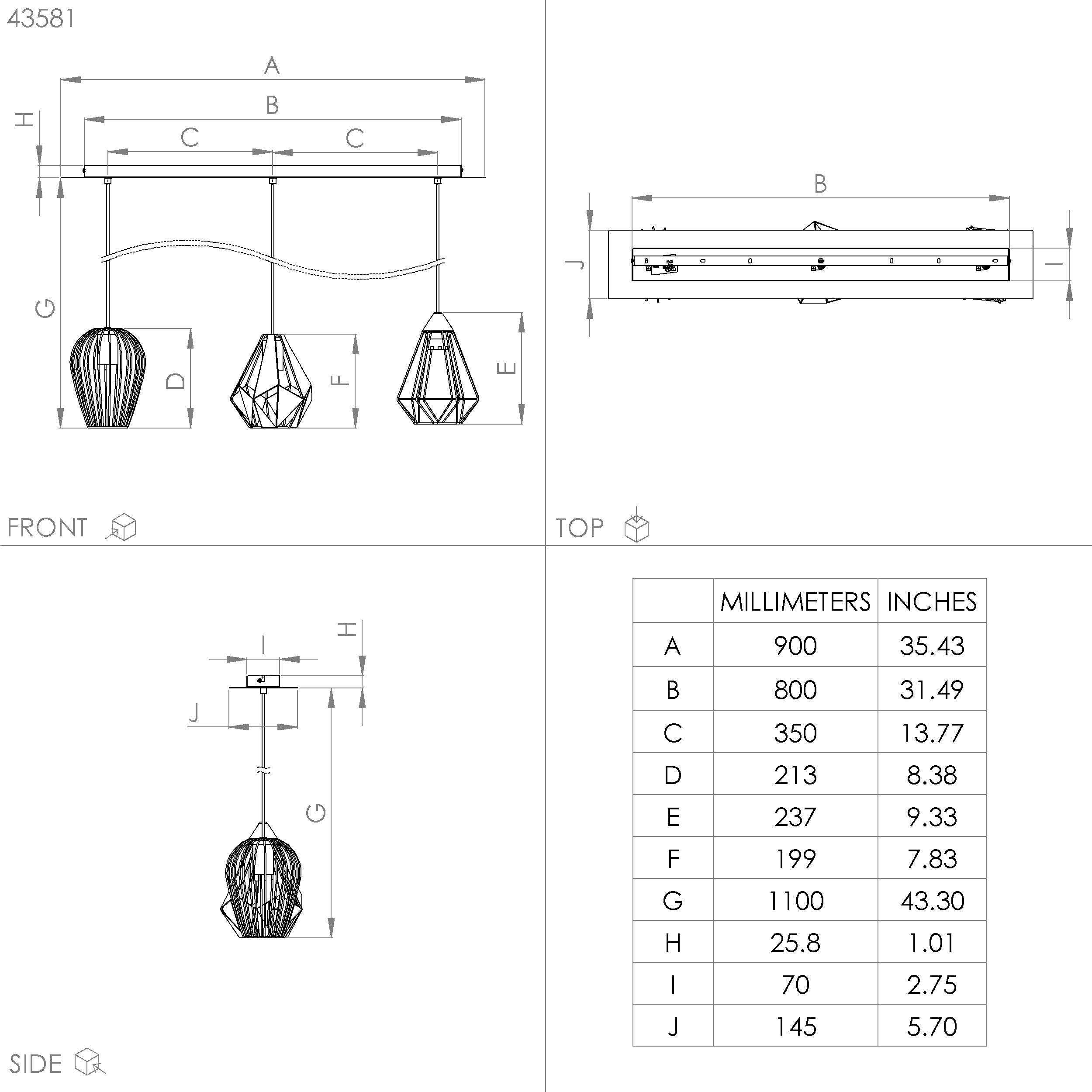 eglo distaff 3 light geometric bar ceiling pendant kitchen lighting