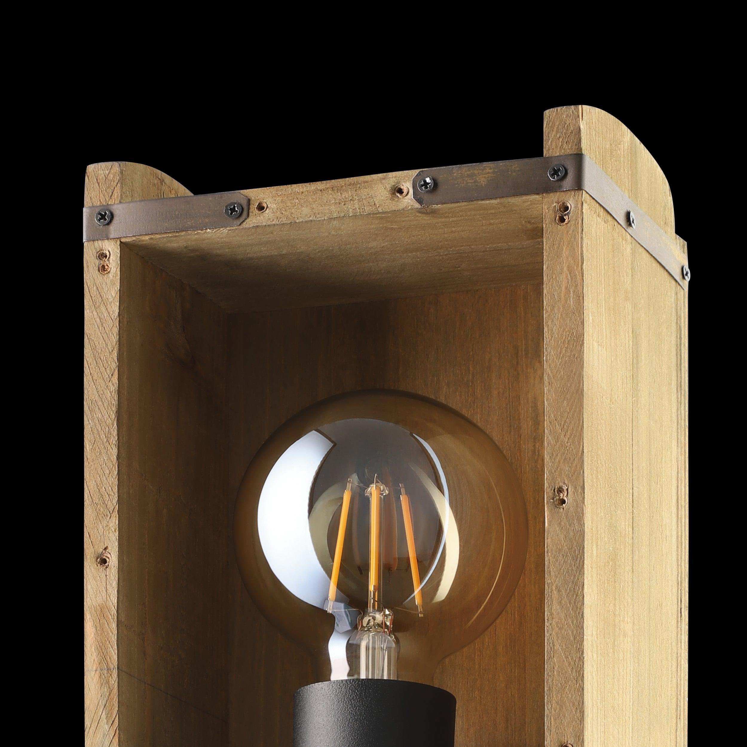 eglo wootton wooden crate wall light kitchen lighting