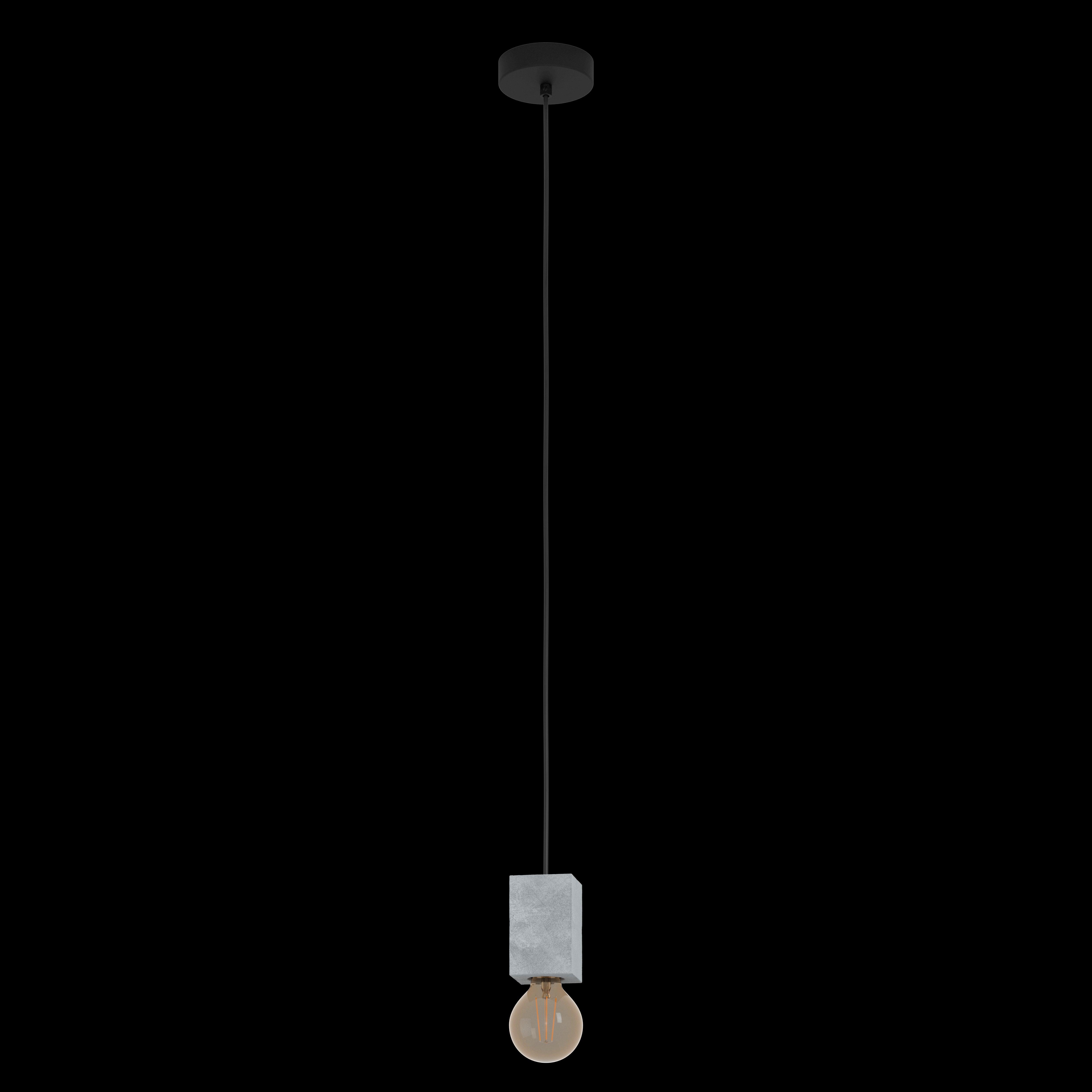 eglo prestwick 3 concrete black ceiling pendant