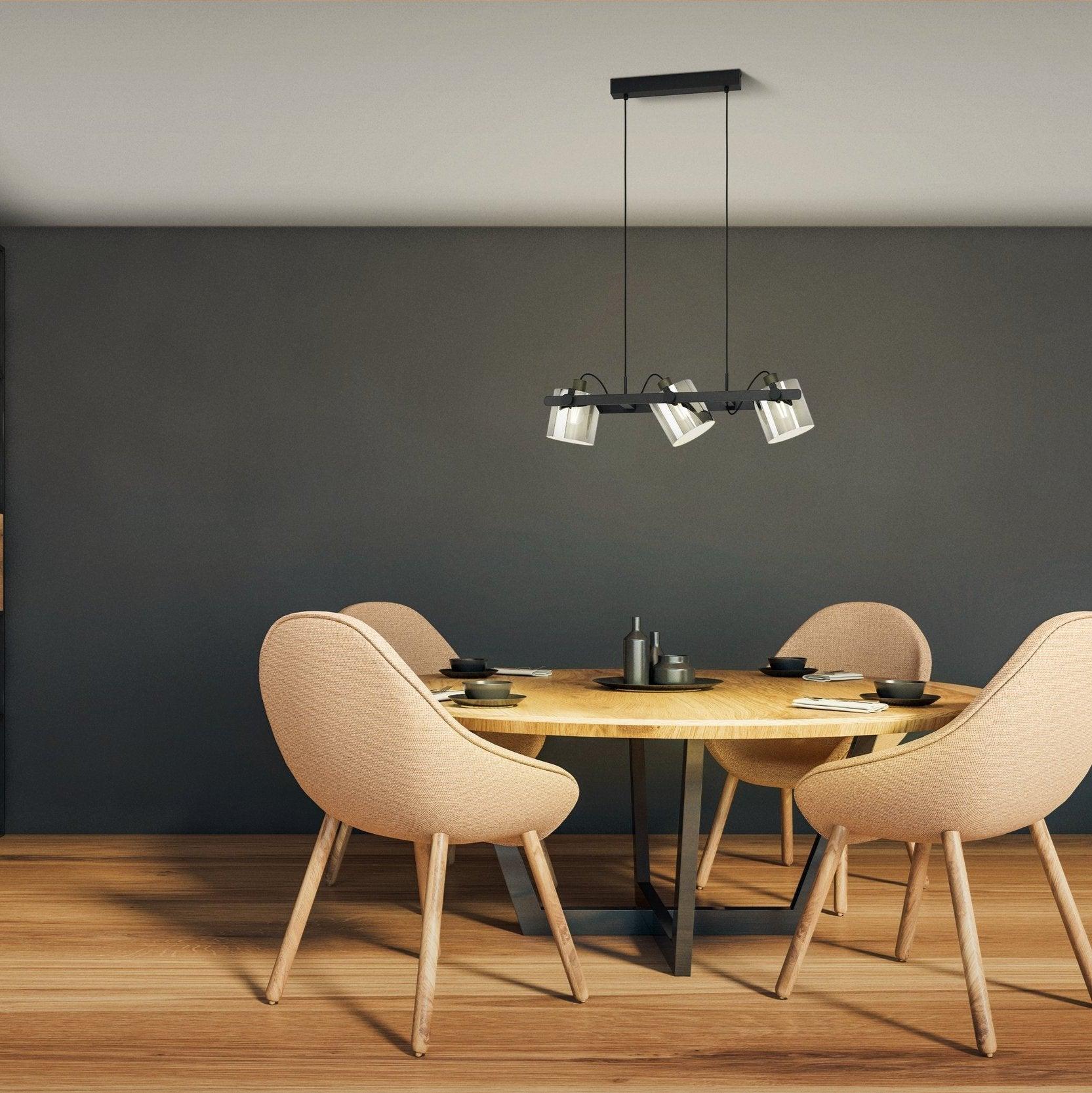 eglo hornwood 2 3 light black brass metal mesh ceiling pendant
