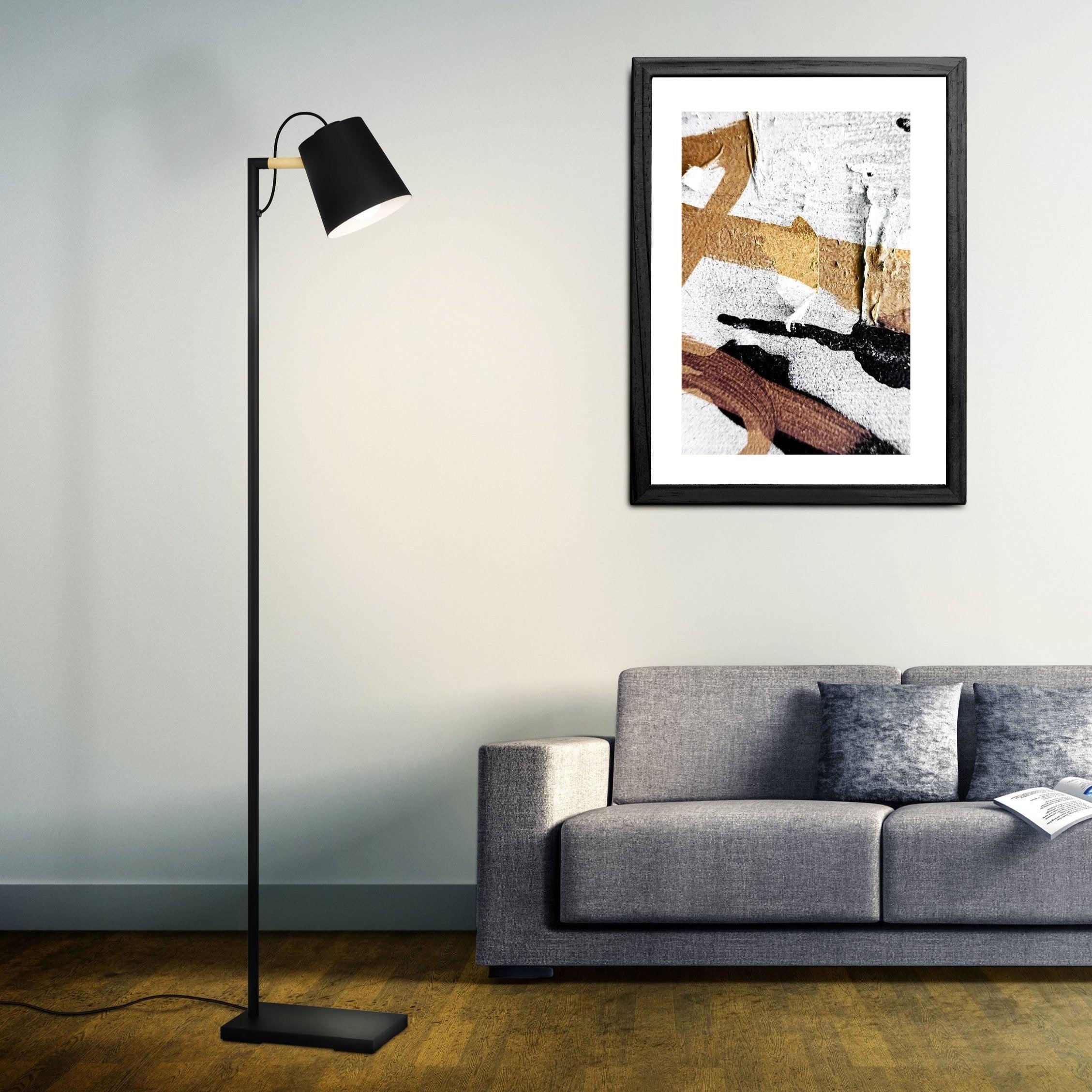 eglo lacey black metal nordic style floor lamp