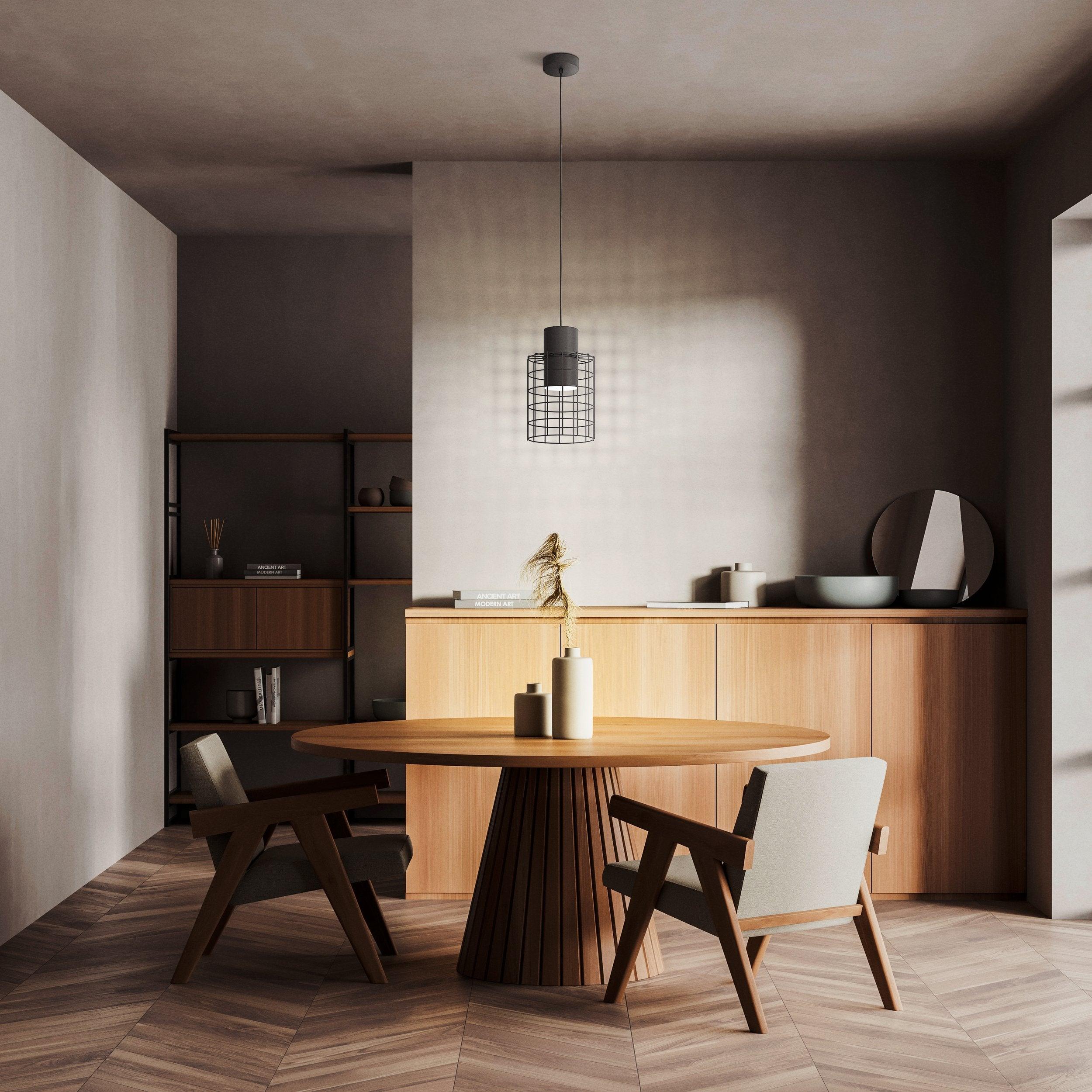 eglo milligan black wire cylindrical ceiling pendant