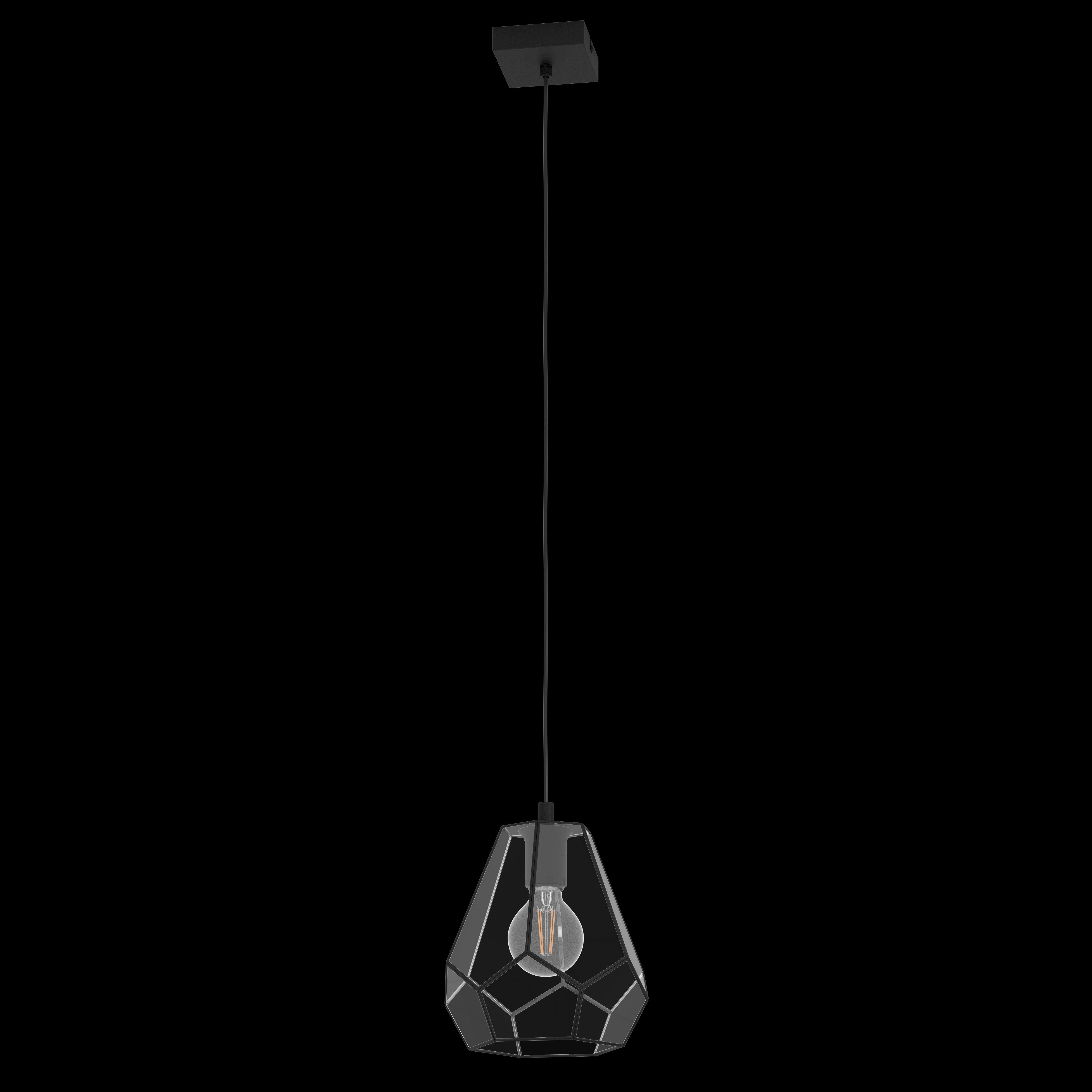 eglo mardyke diamond shaped glass metal ceiling pendant living room image