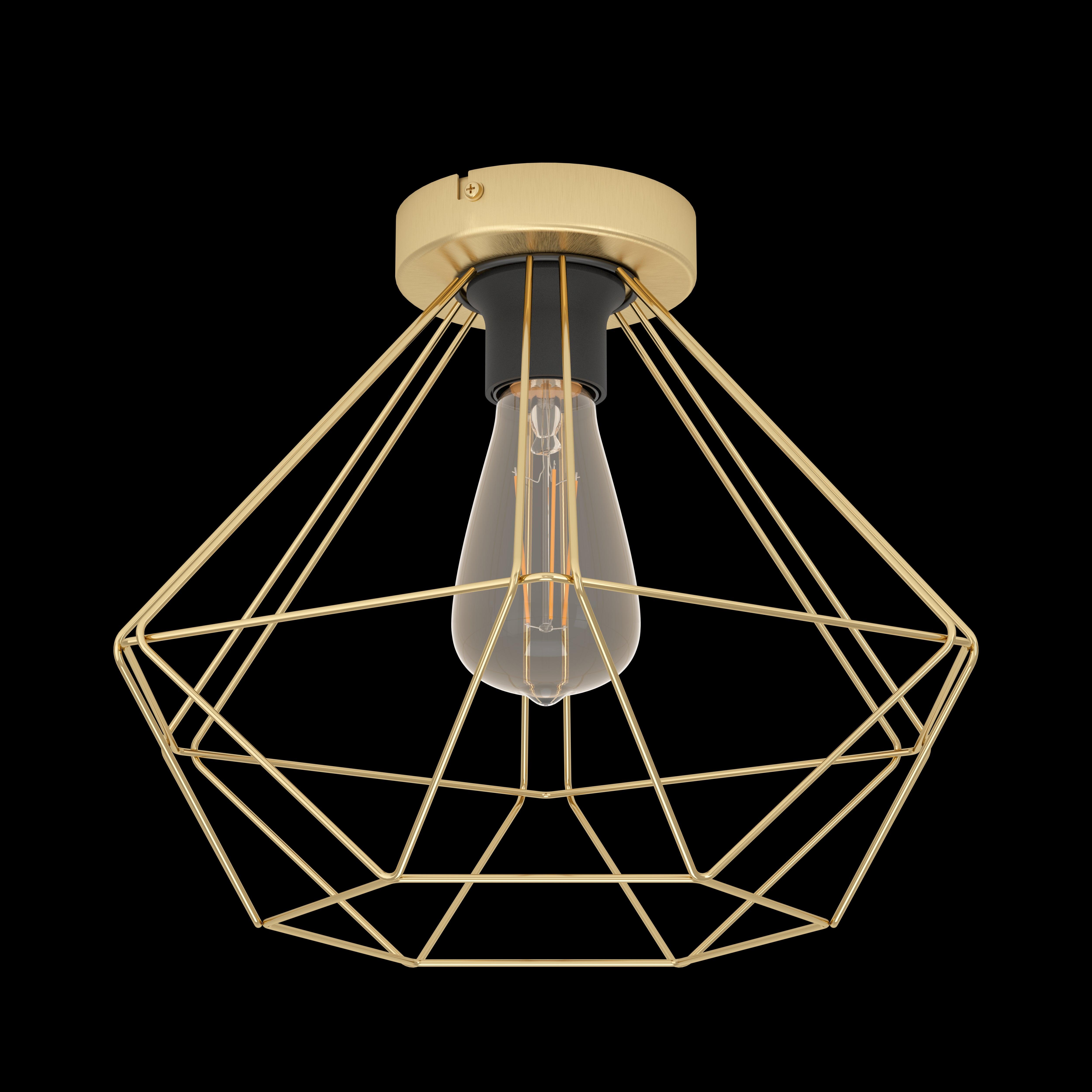 eglo tarbes gold metal flush ceiling light living room image