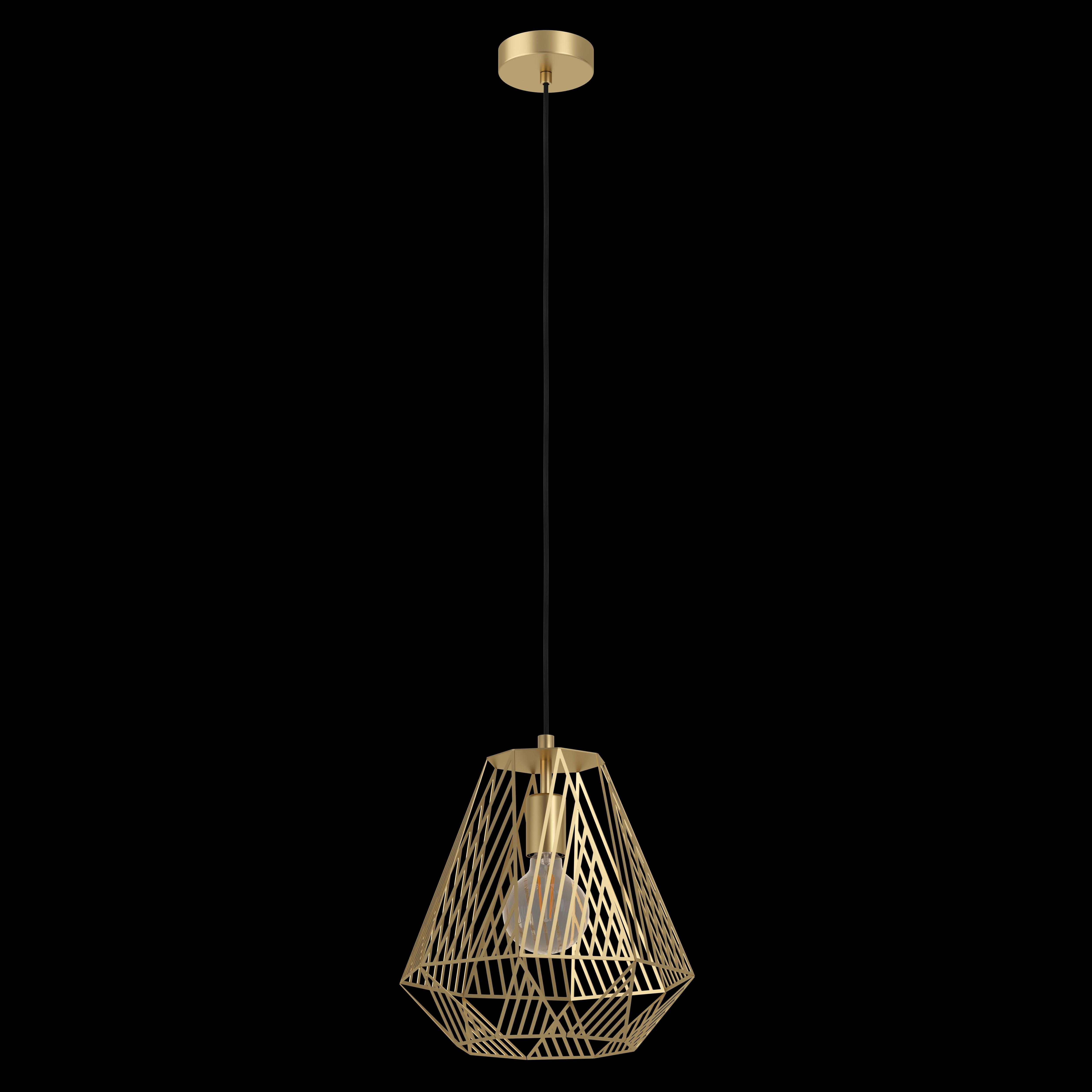 eglo stype gold diamond shaped ceiling pendant living room image