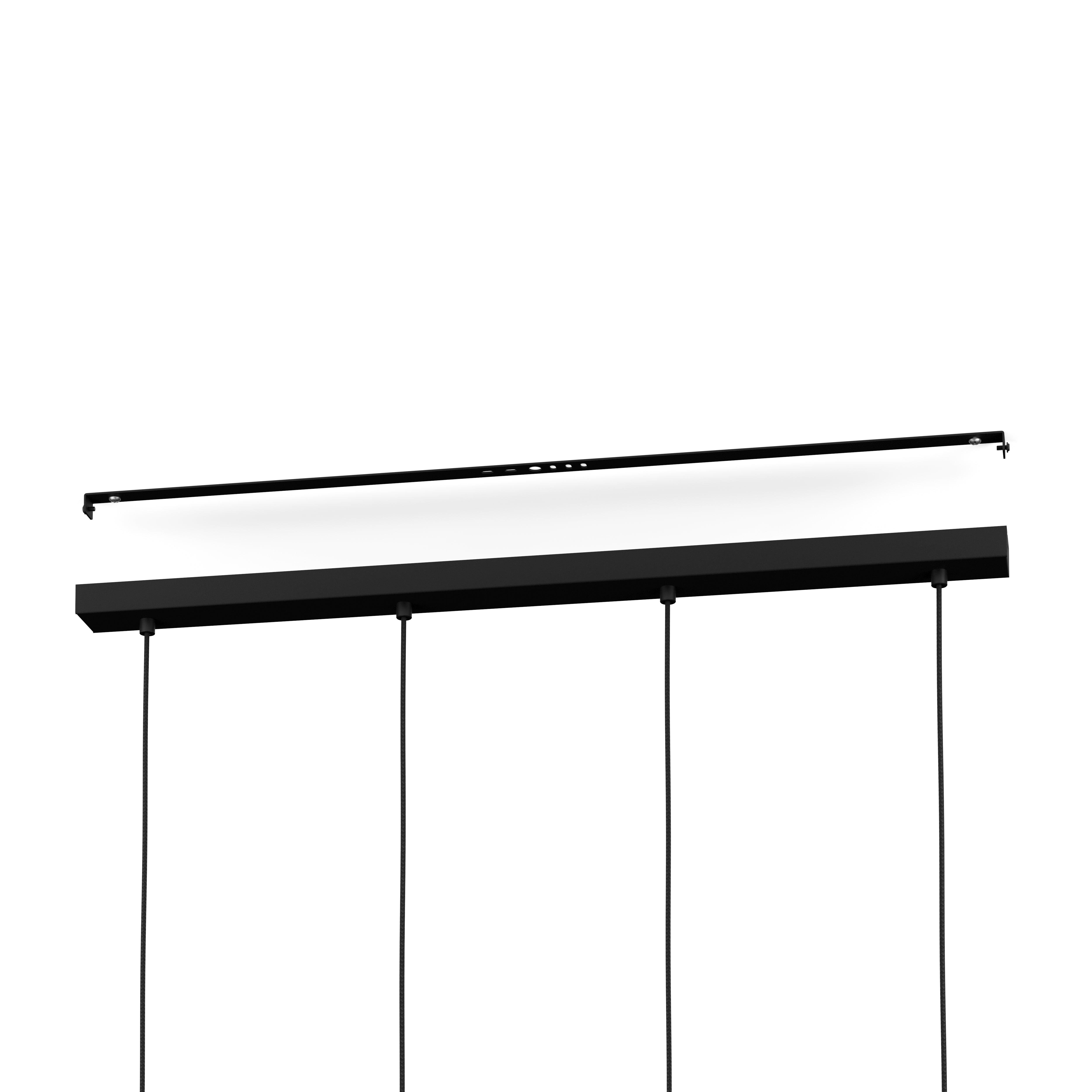 eglo ikeston 4 light black metal mesh canopy ceiling pendant kitchen lighting