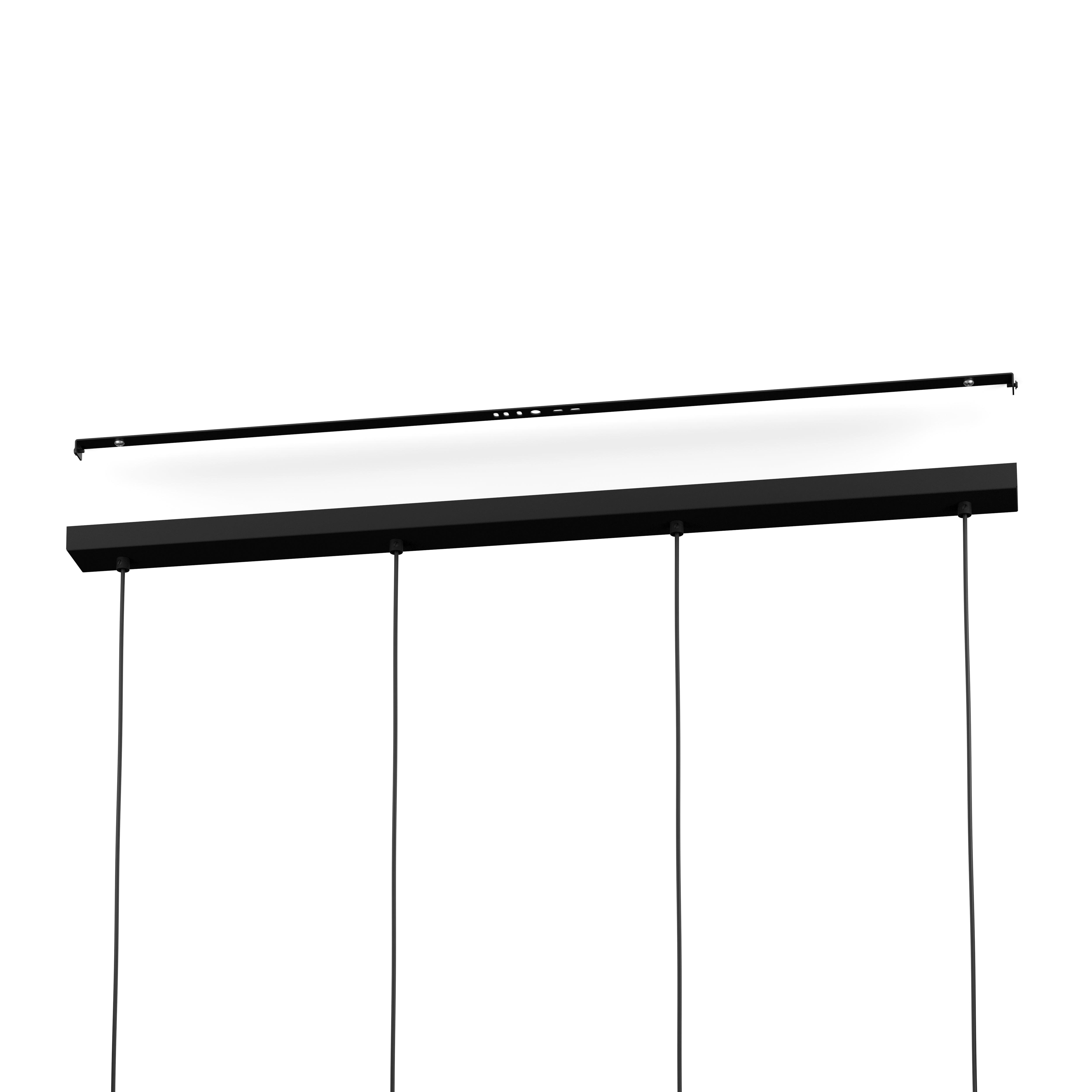 eglo ayles 4 light wood black bar ceiling pendant Kitchen Lighting Close Up