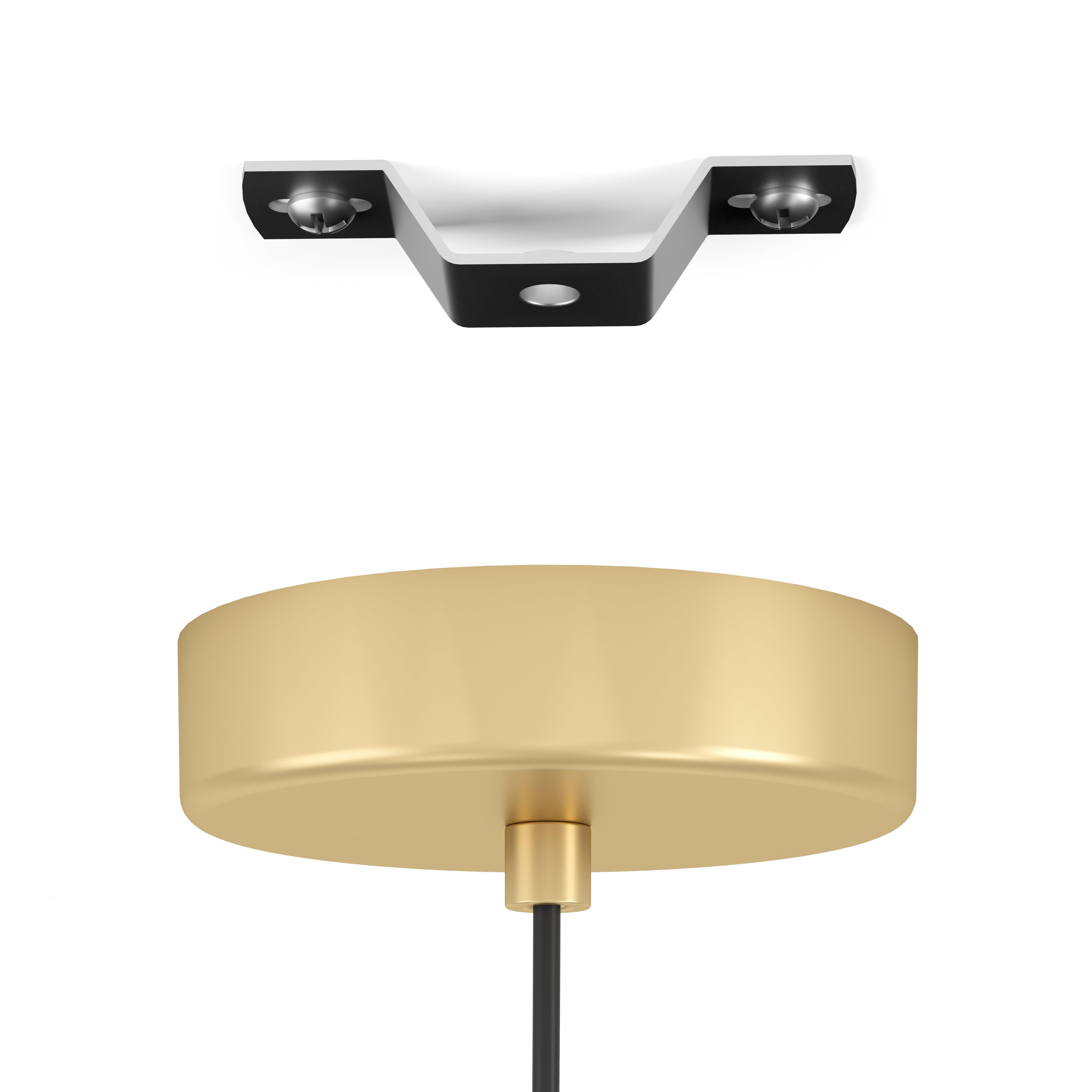 eglo stillington gold and black flat round ceiling pendant kitchen lighting