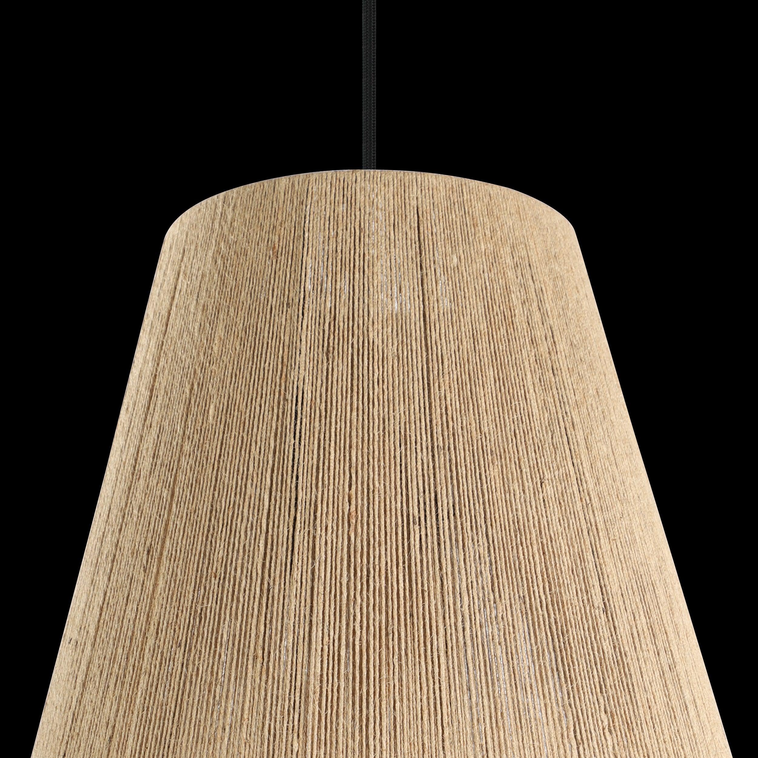 eglo alderney hemp lampshade ceiling pendant Kitchen Lighting Close Up