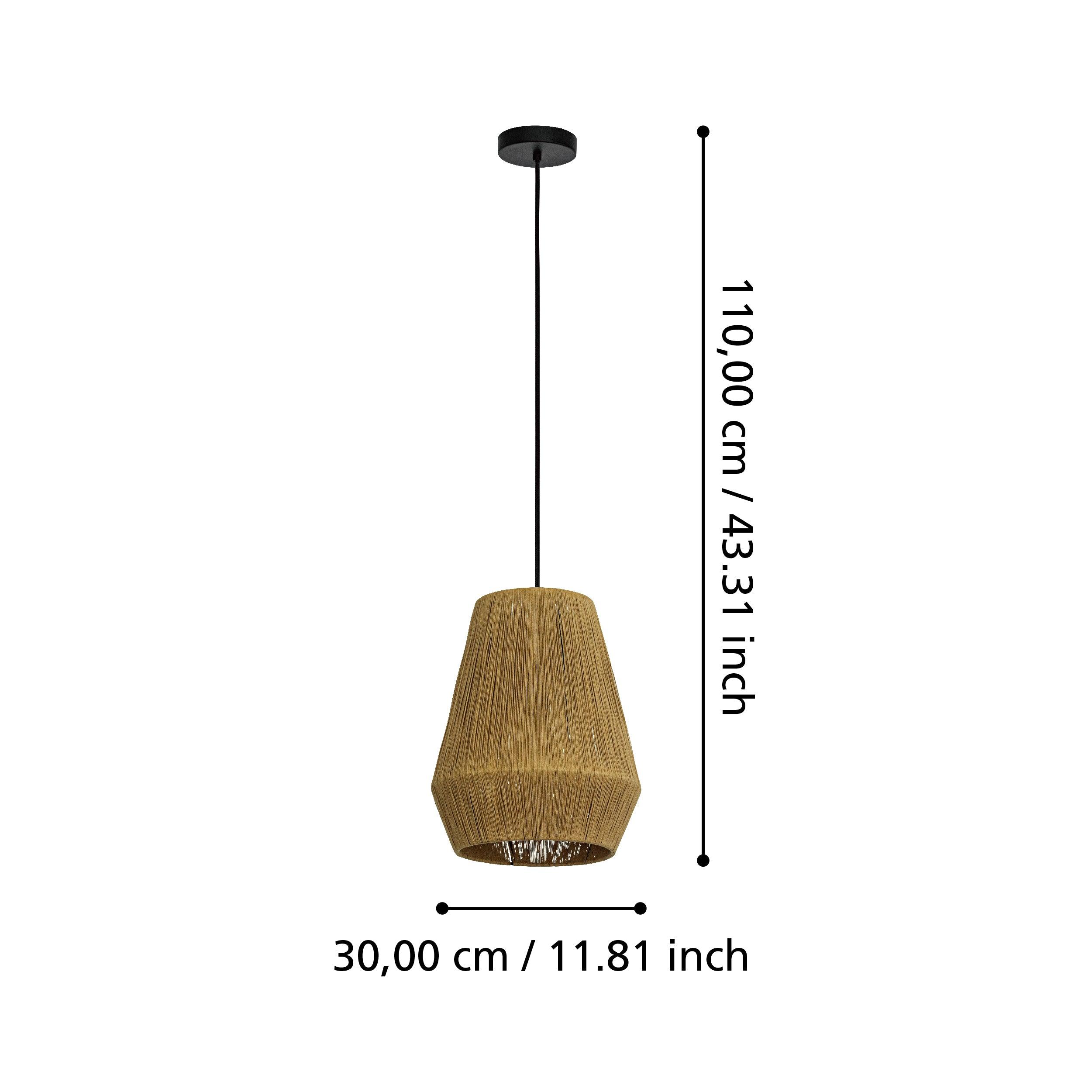 eglo alderney hemp lampshade ceiling pendant kitchen lighting