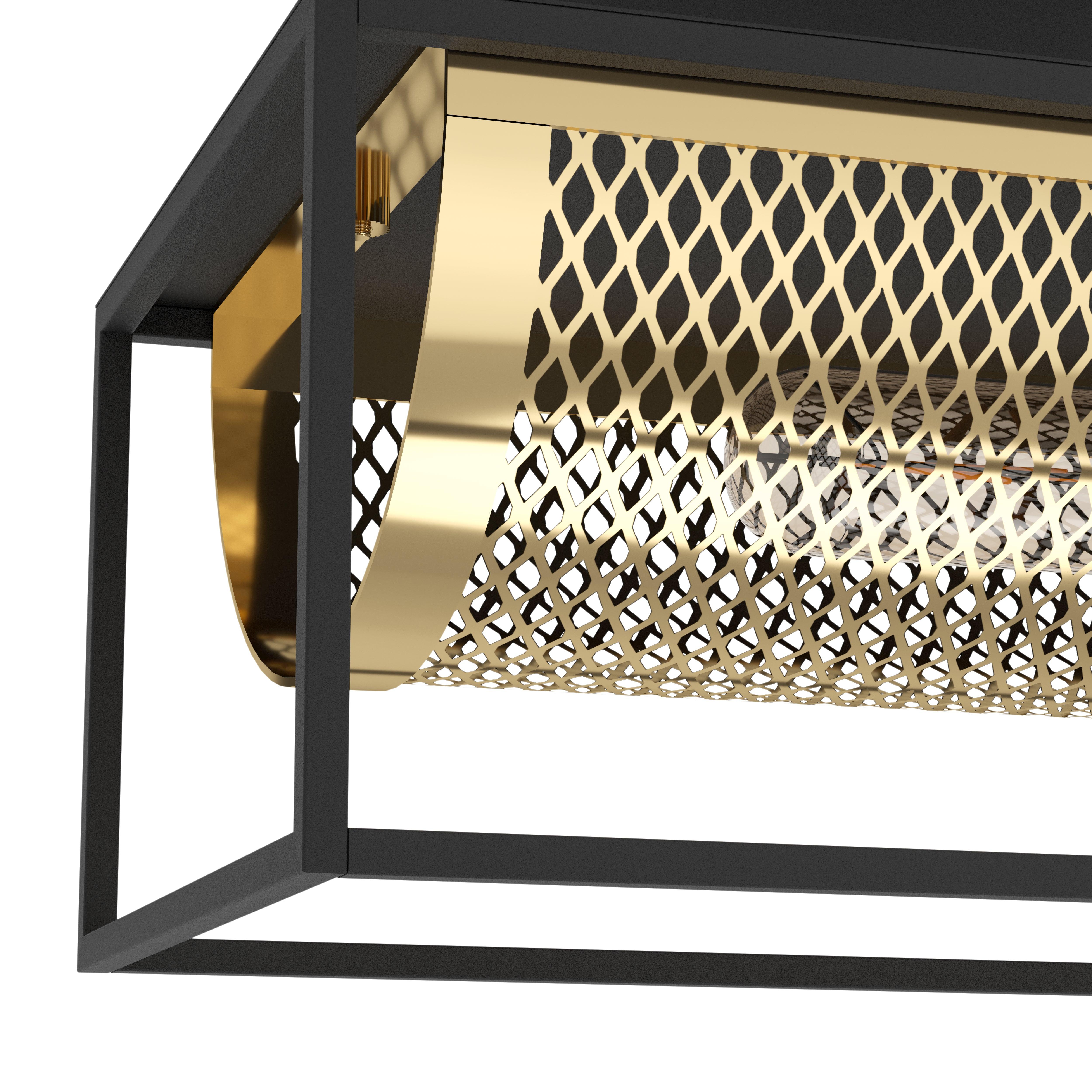 eglo nohales flush gold black metal ceiling light Kitchen Lighting Close Up