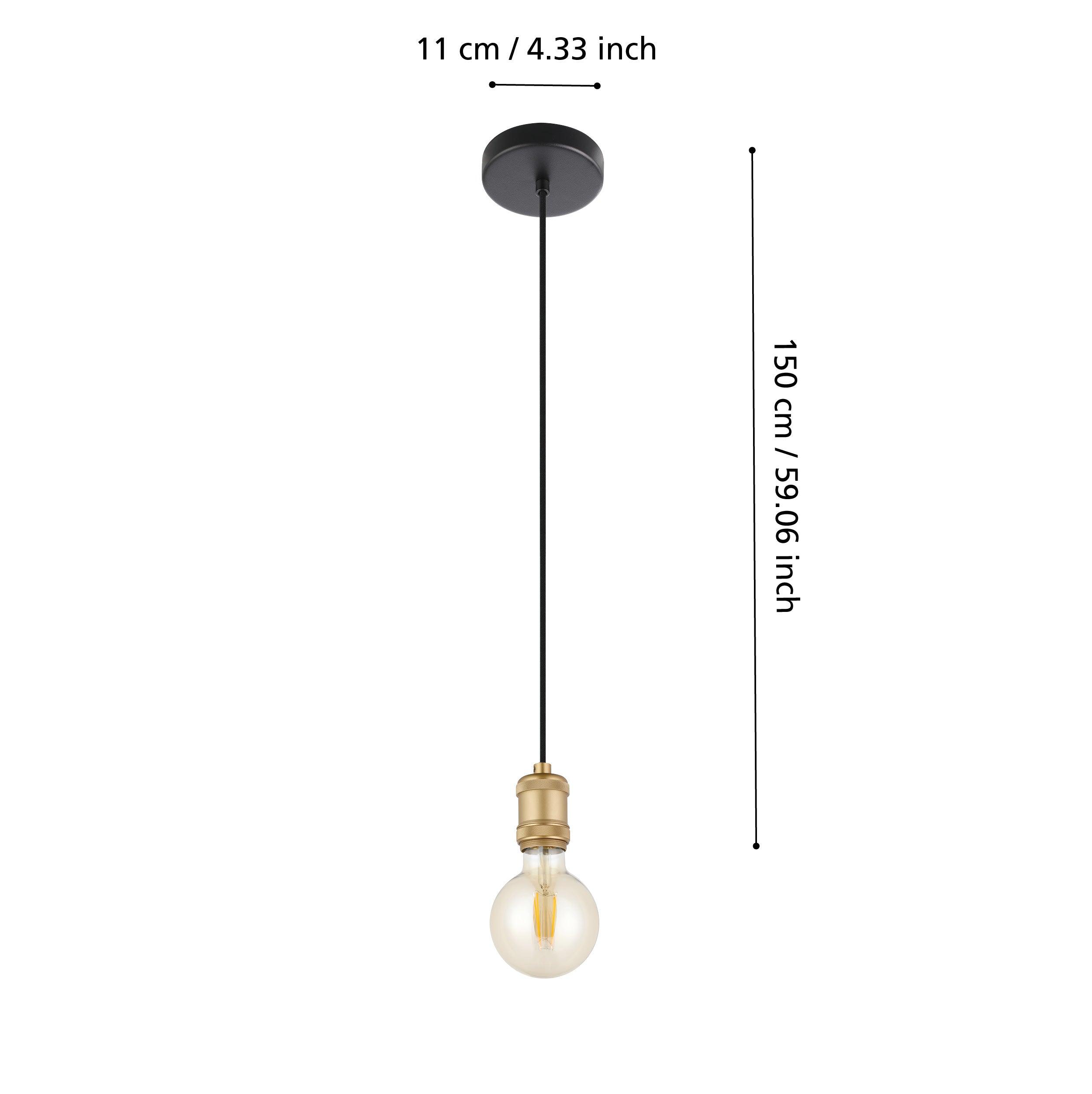 eglo yorth black gold nickel cable set ceiling pendant living room close up