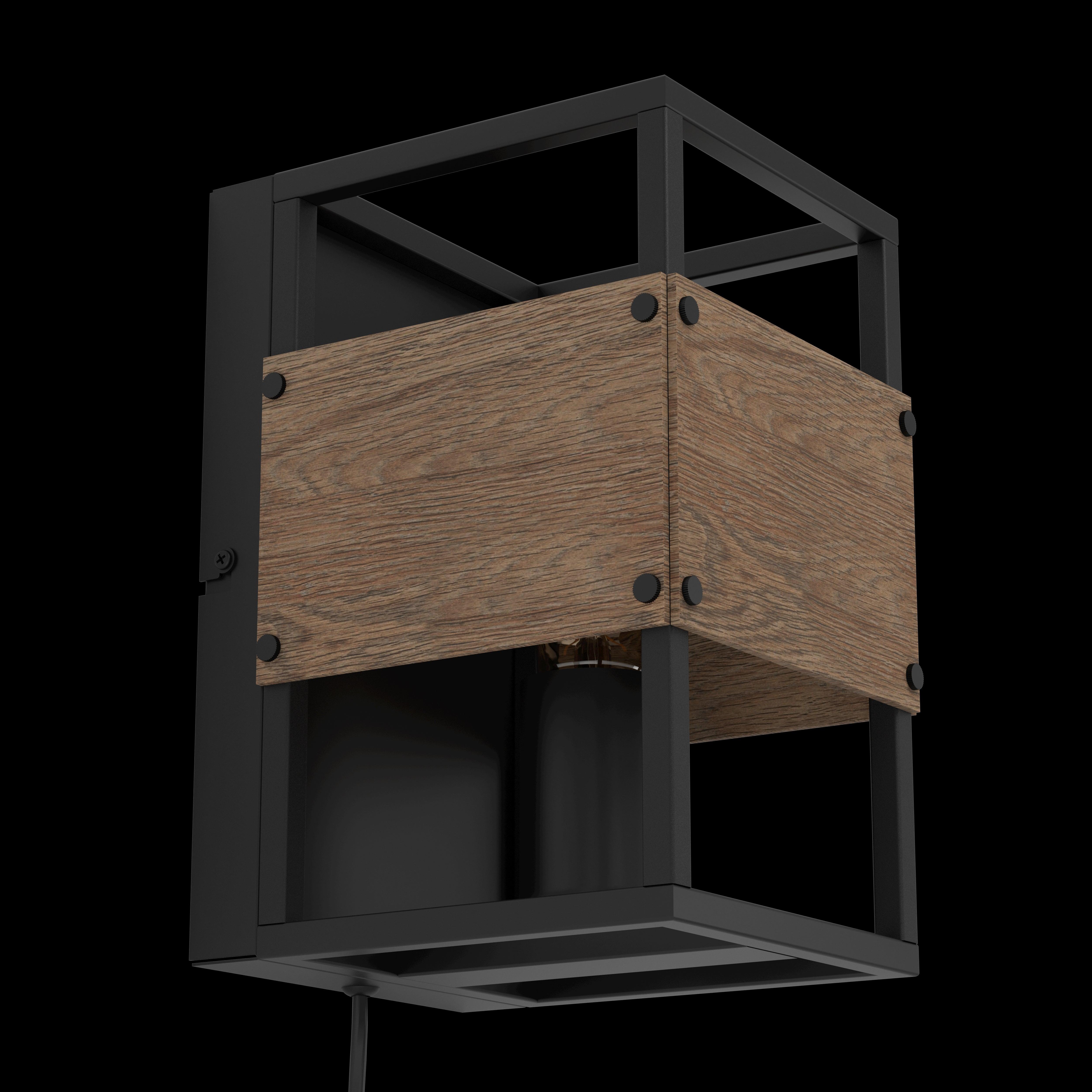 eglo evesham black brown wall light living room image