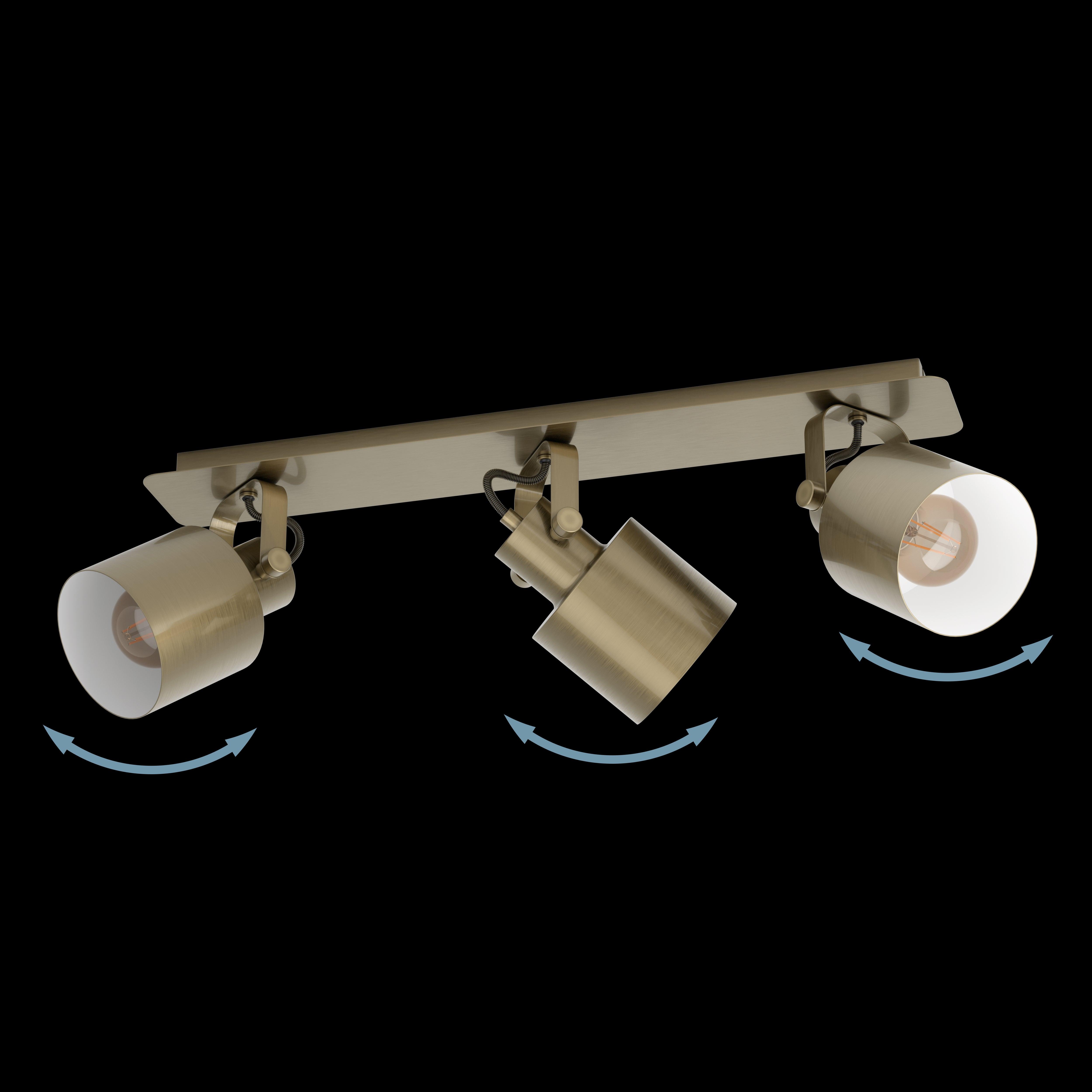 eglo southery gold 3 light bar spotlight kitchen lighting