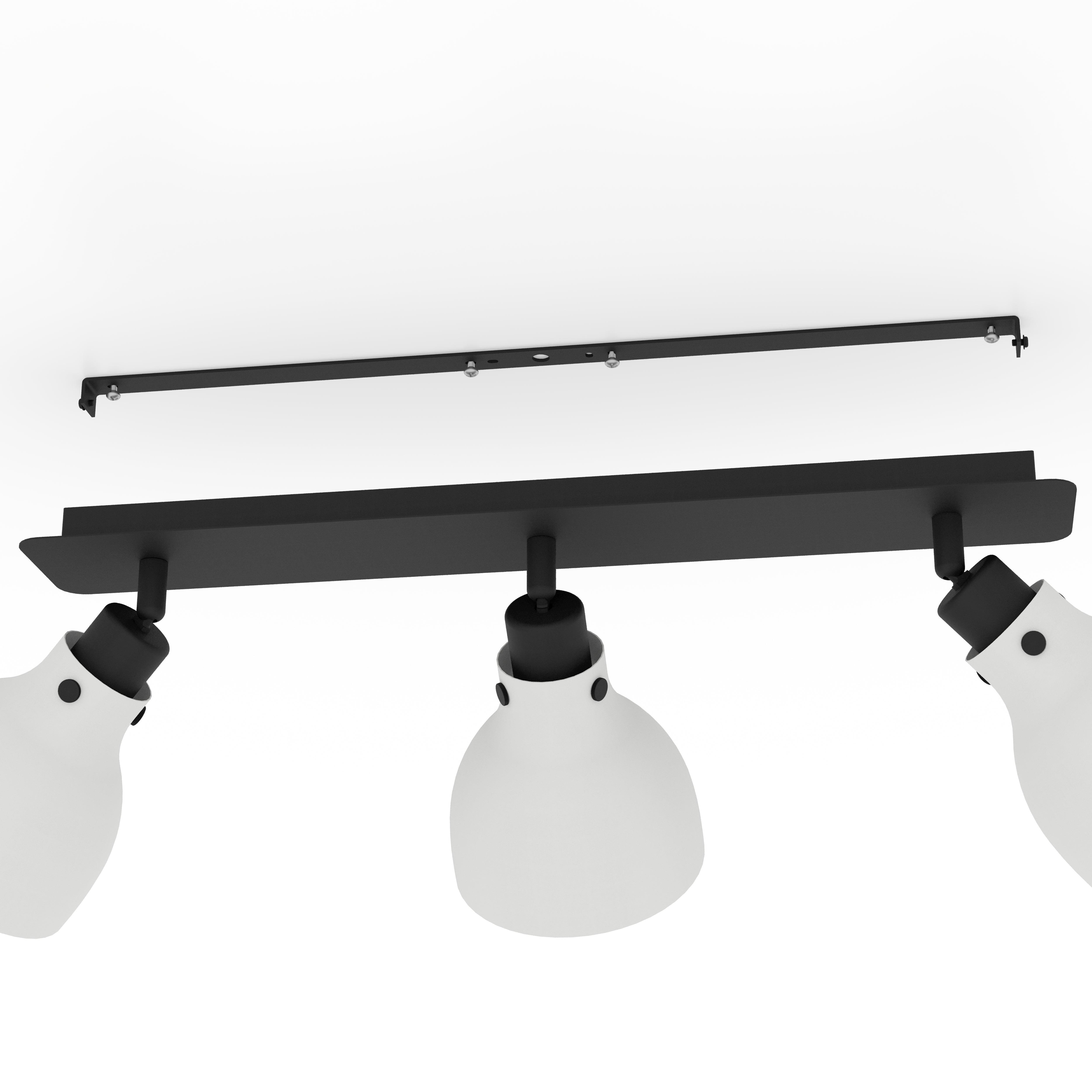 eglo matlock black grey 3 light bar spotlight Kitchen Lighting Close Up