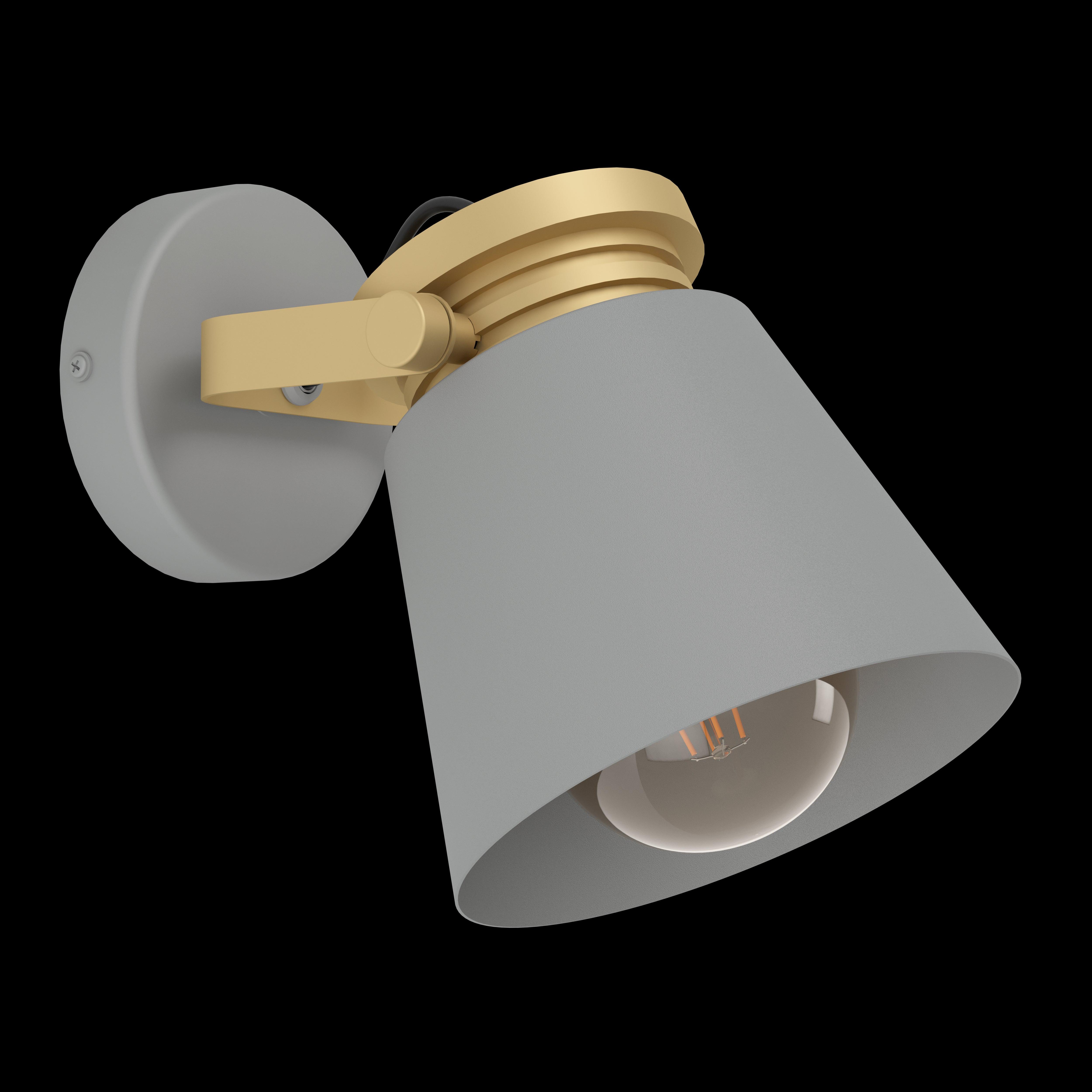 eglo twicken grey gold wall spotlight living room image