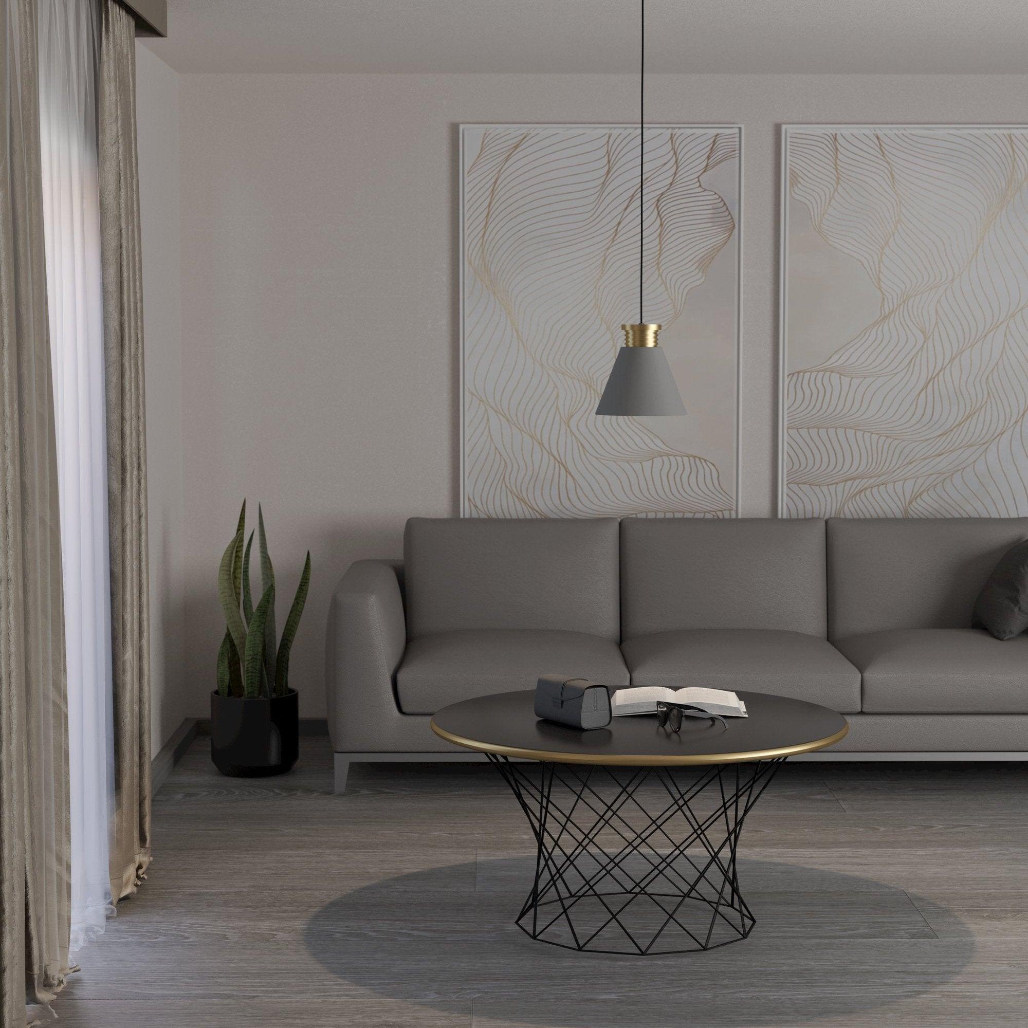 eglo twicken grey metal gold ceiling pendant