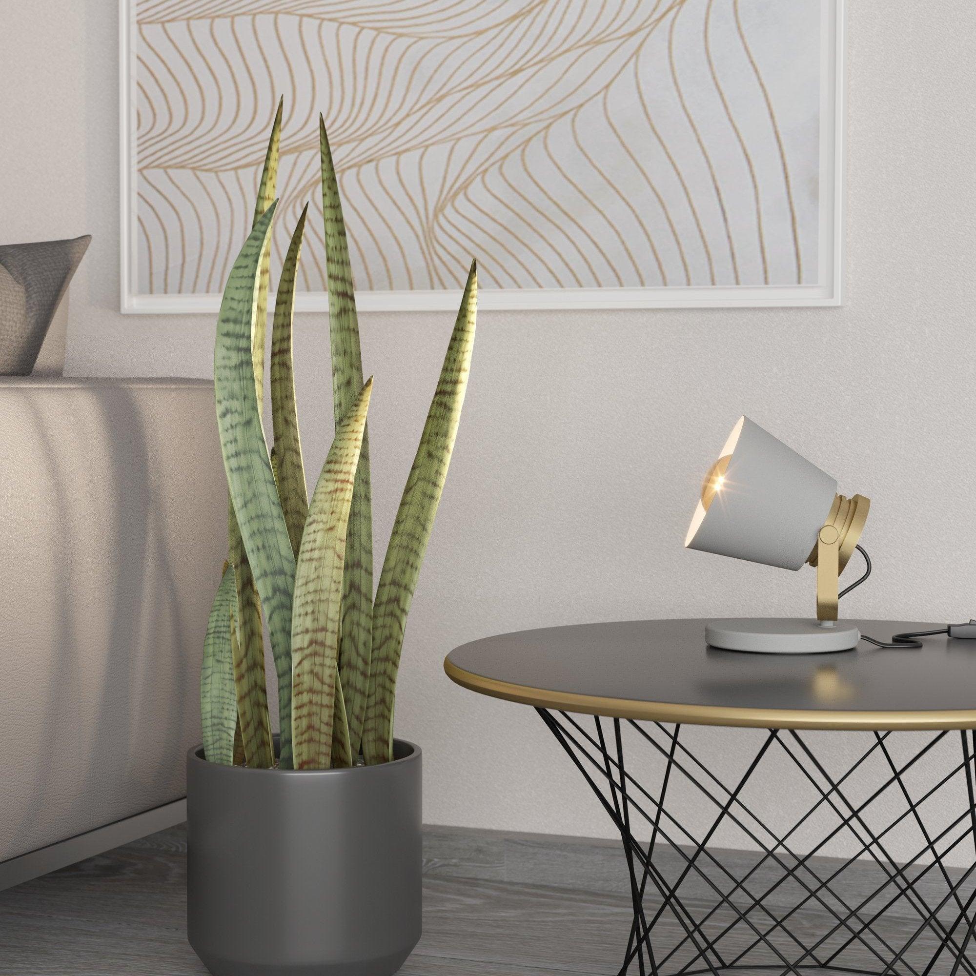 eglo twicken grey gold table lamp