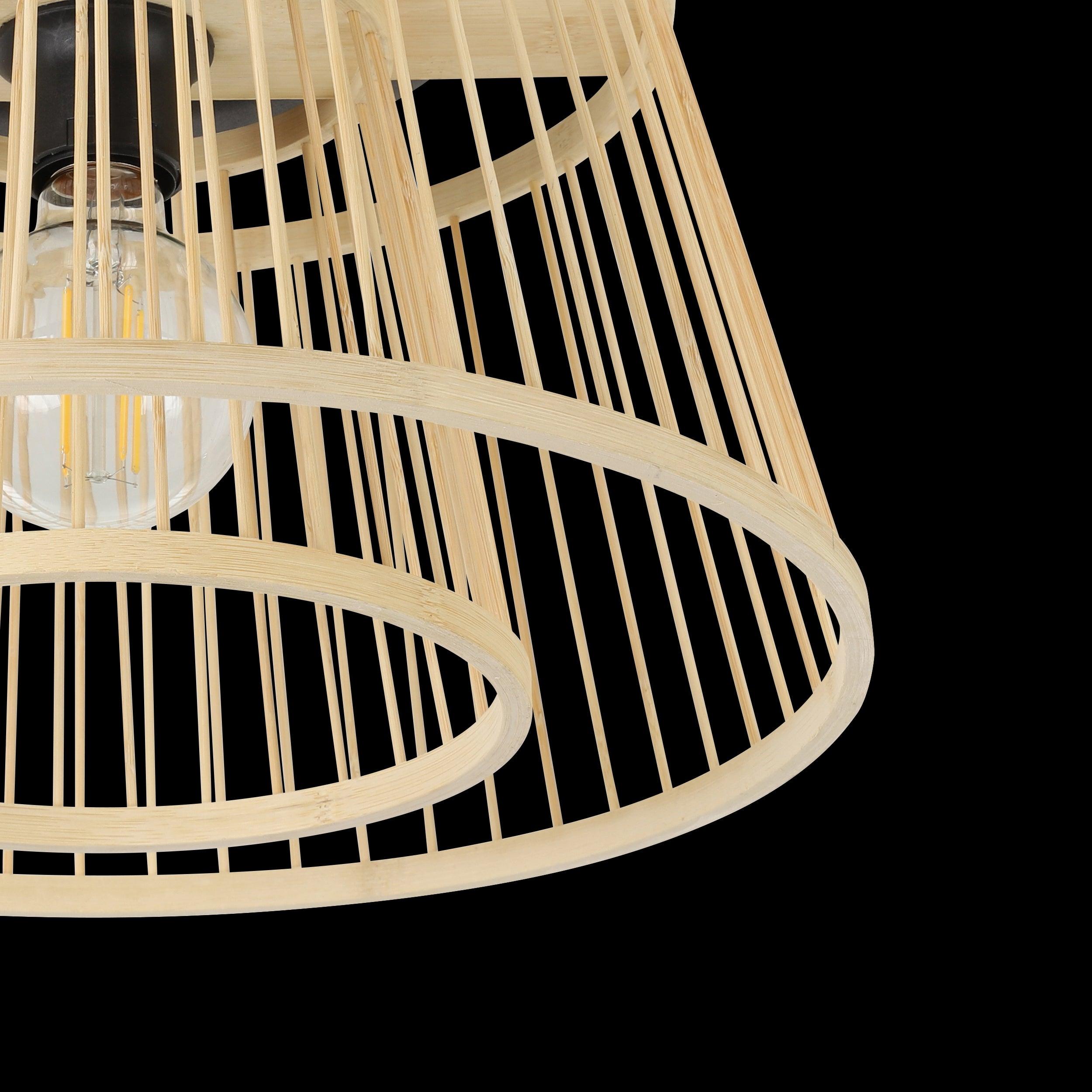 eglo hykeham natural wood flush ceiling light kitchen lighting