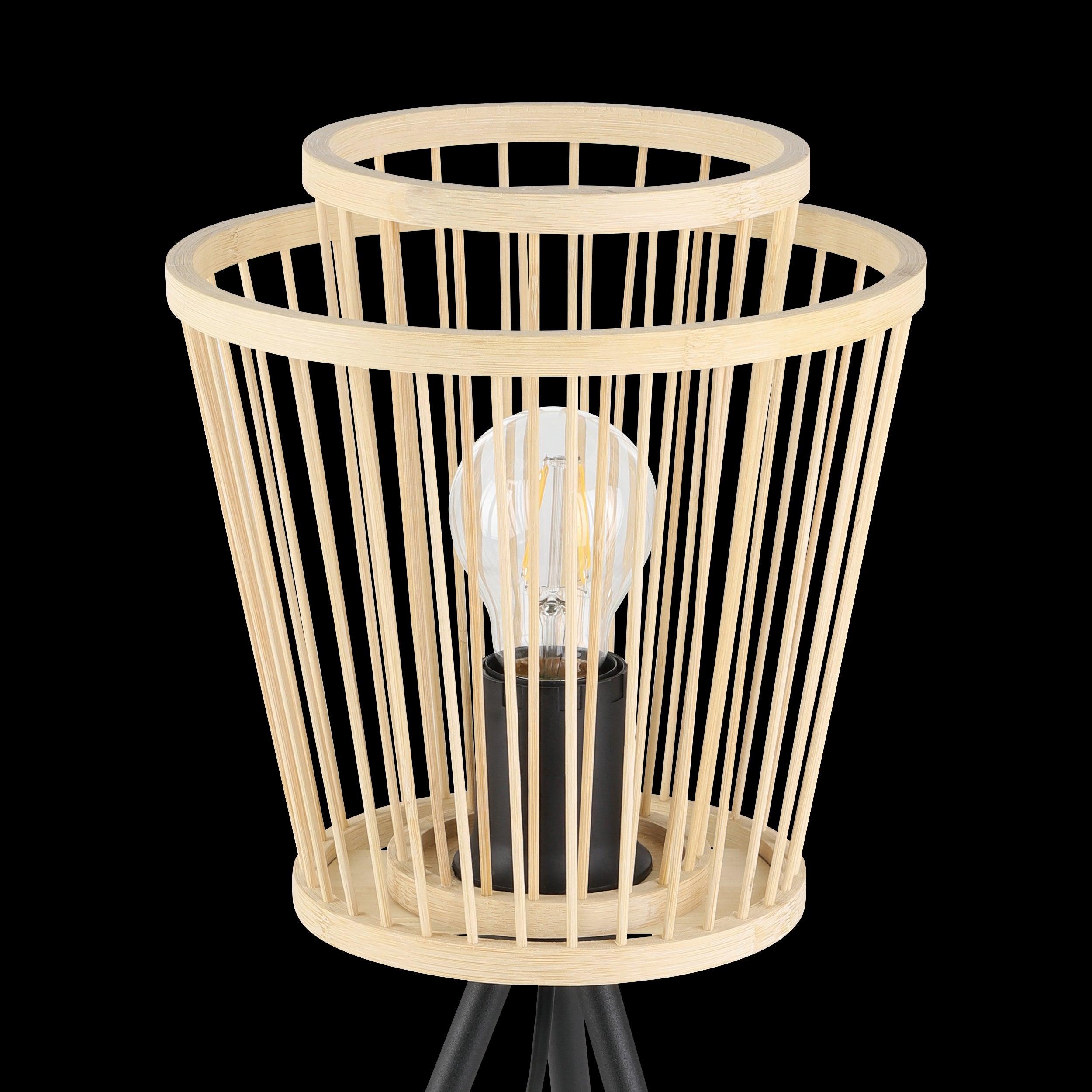 eglo hykeham bamboo tripod table lamp kitchen lighting