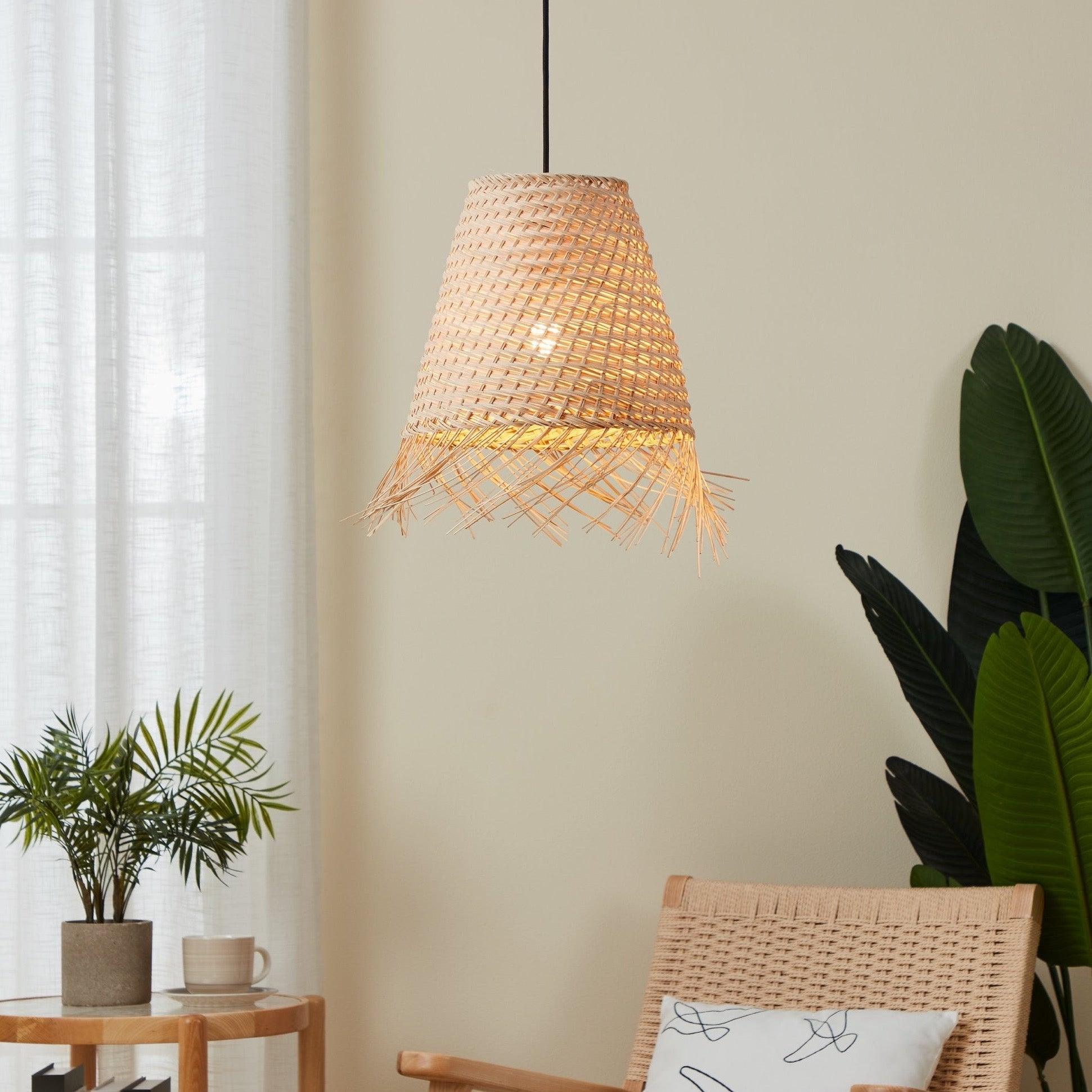 eglo aycliffe rustic seagrass ceiling pendant