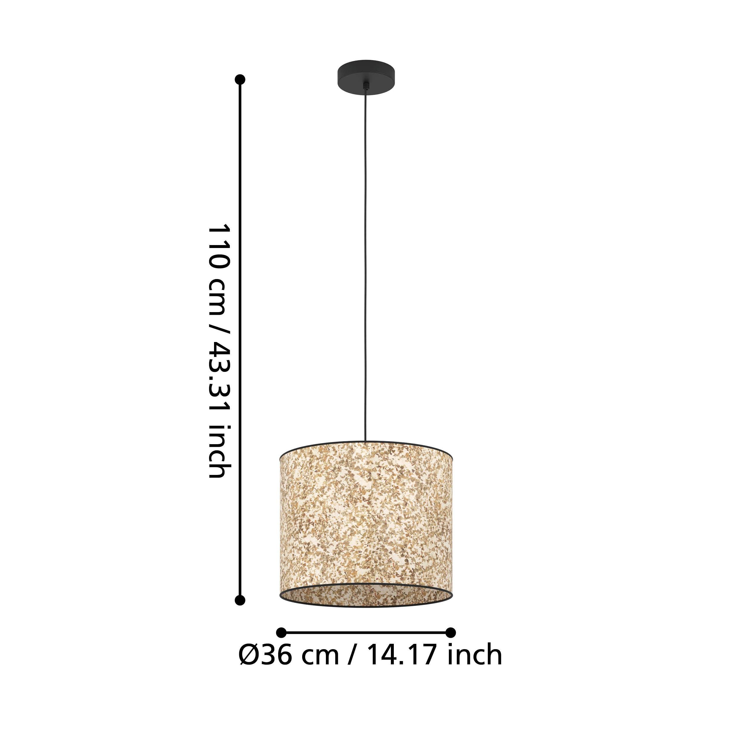 eglo butterburn birch leave fabric ceiling pendant kitchen lighting